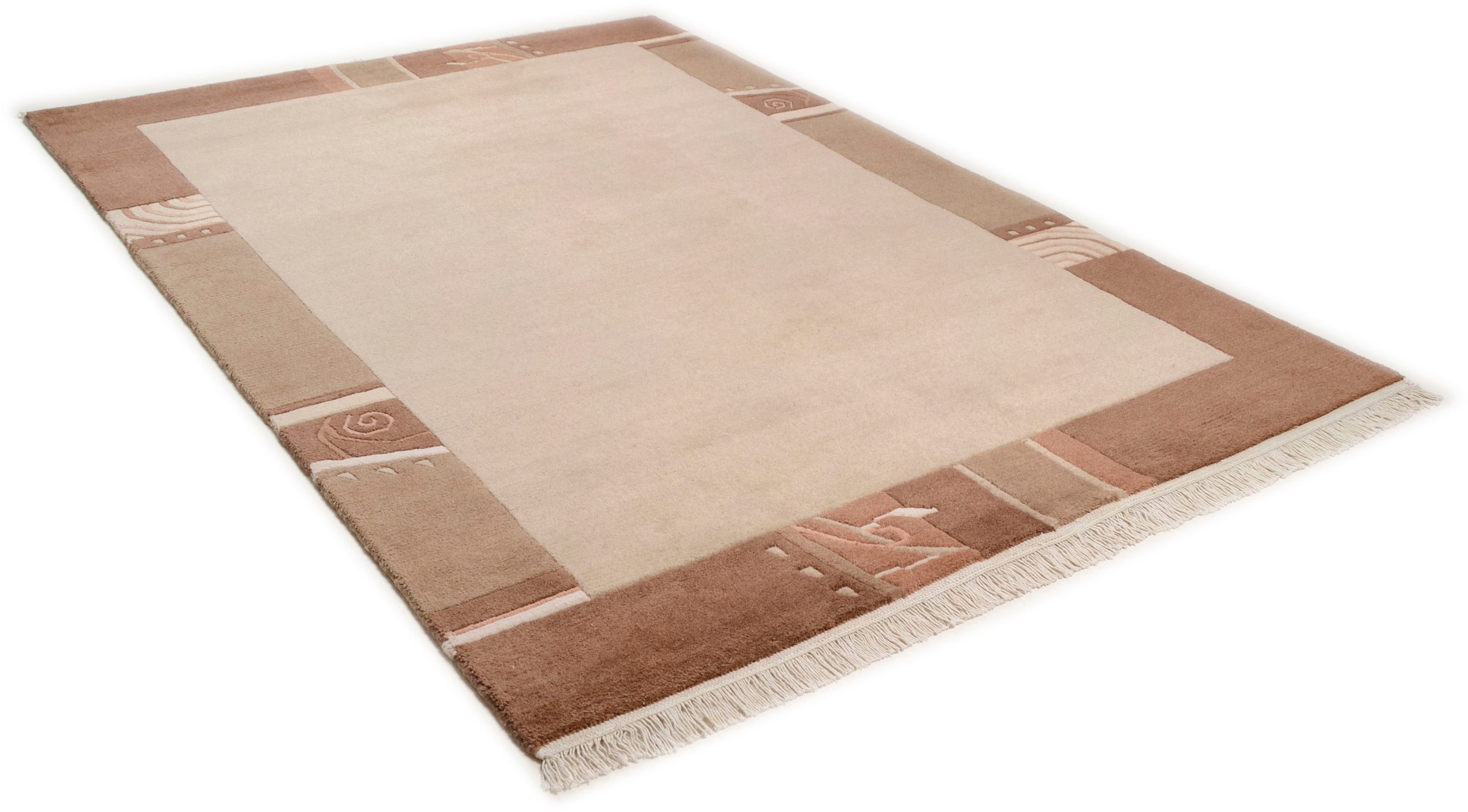 Image of THEKO Teppich "Sierra" rechteckig 14 mm Höhe handgeknüpft, mit Bordüre, ideal im Wohnzimmer & Schlafzimmer