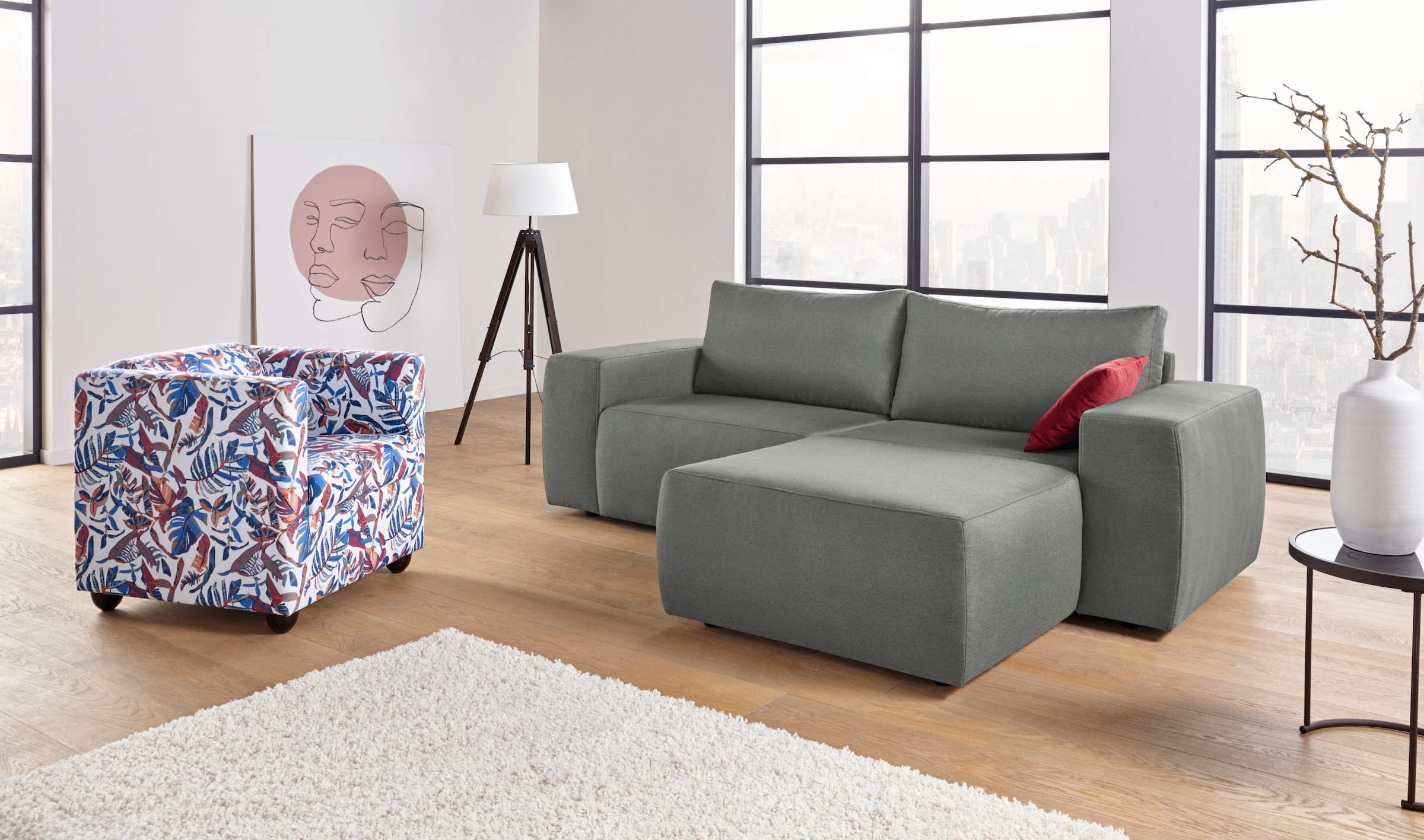 LOOKS by Wolfgang Joop Ecksofa »LooksII L-Form«, geradlinig und komfortabel