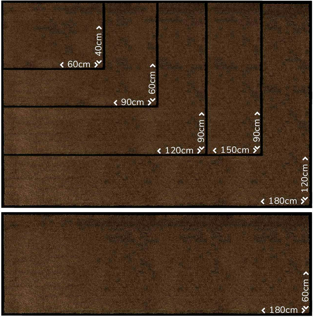 Primaflor-Ideen in Textil Fussmatte »Schmutzfangmatte CLEAN PRO, Made in Belgium«, rechteckig, 8 mm Höhe, Uni-Farben, UV-beständig, strapazierfähig, waschbar