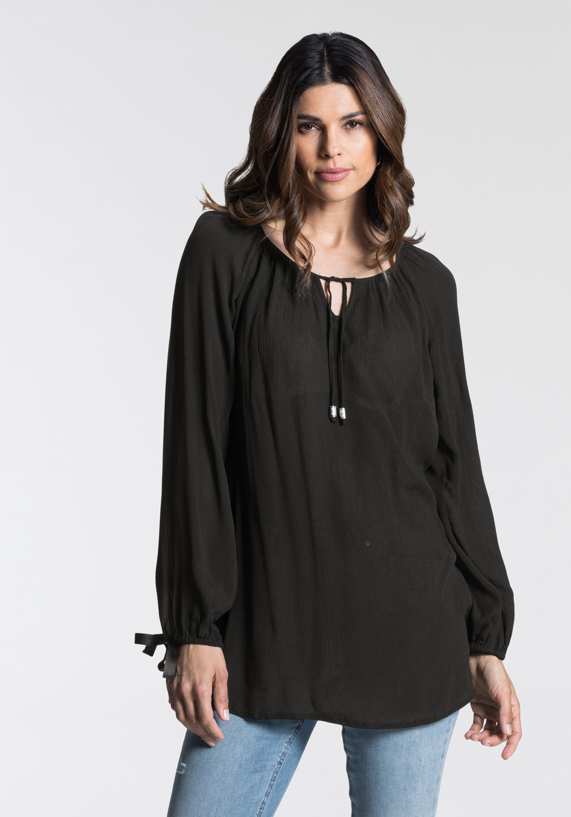 Image of Boysen's Crinklebluse, Kräusel am Ausschnitt NEUE KOLLEKTION bei Ackermann Versand Schweiz