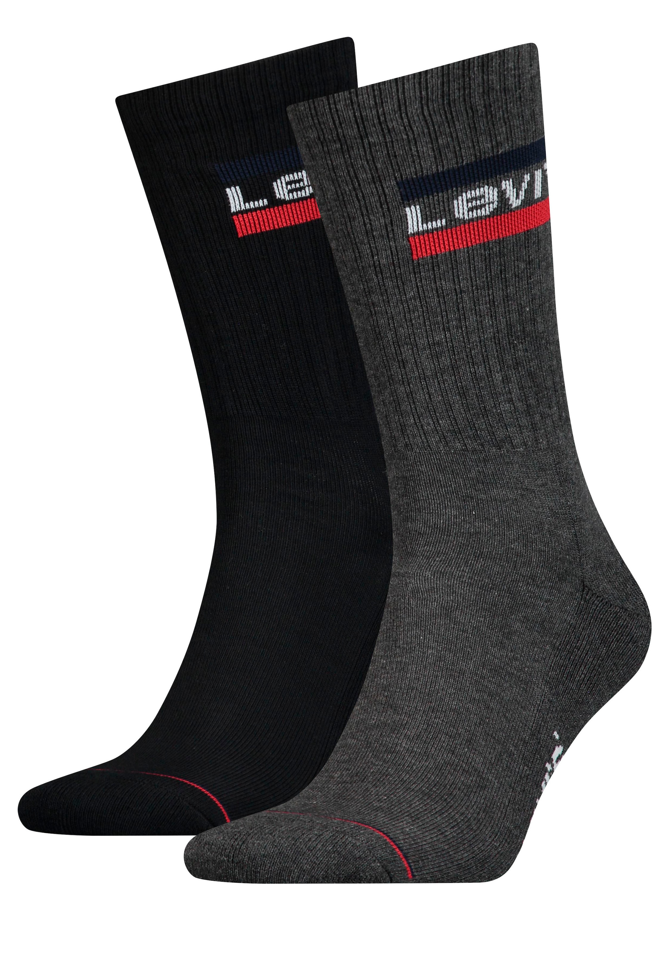 Image of Levis Socken "LEVIS REGULAR CUT SPRTWR LOGO 2P" Packung, 2 Paar tlg. mit breitem Logobund