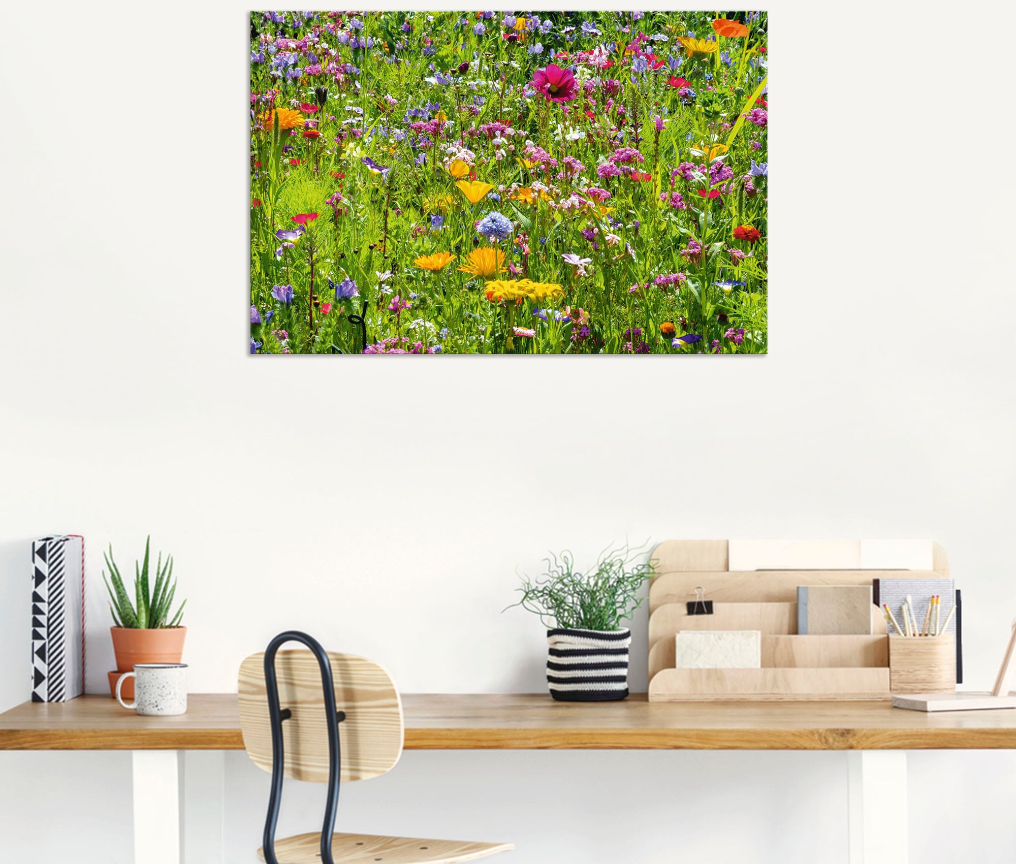 Artland Wandbild »Bunte Blumenwiese« Blumenwiese 1 Stk. tlg. für Innen- und Aussenbereich geeignet, Outdoorbild
