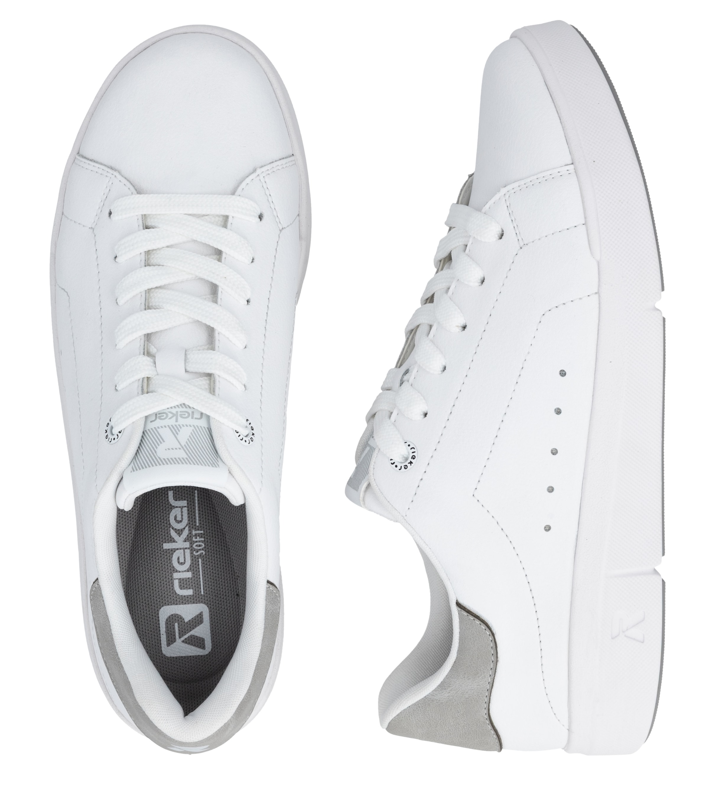 RIEKER Sport Sneakers  in monochromer Optik, Freizeitschuh, Halbschuh, Schnürschuh