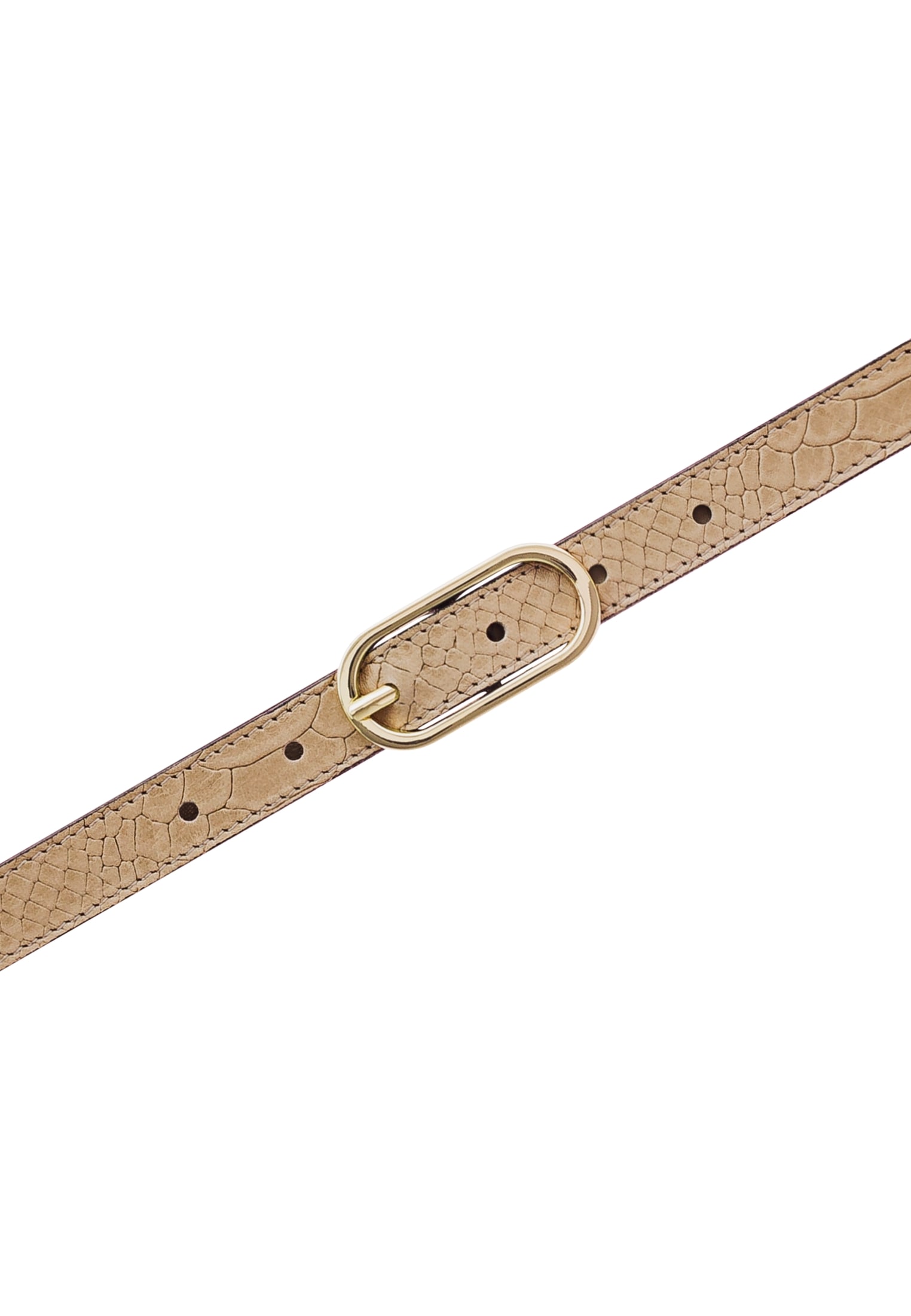 Tamaris Ceinture en cuir avec double boucle, aspect à motifs, style décontracté