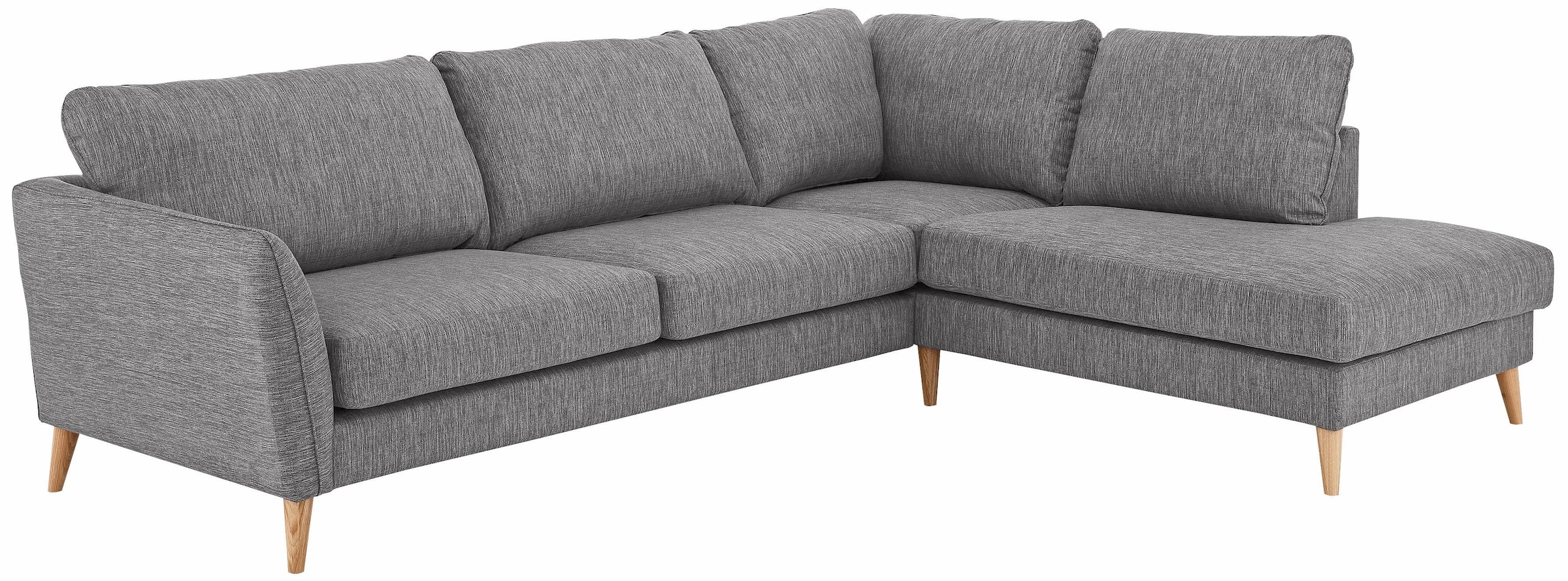 Ecksofa »MARSEILLE 278/202 cm, L-Form, Ottom. rechts/links«, mit Massivholzbeinen aus...