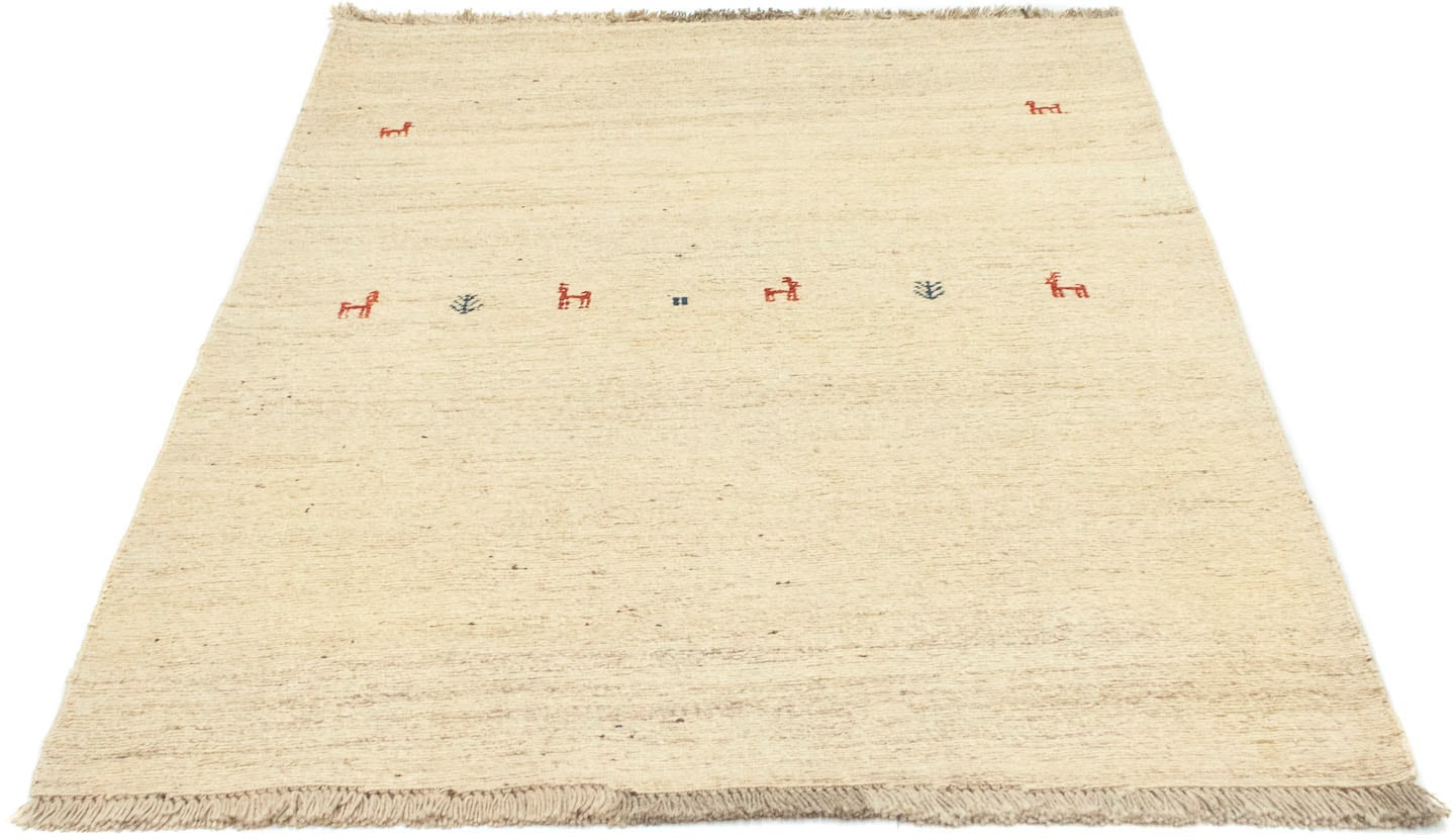 morgenland Wollteppich »Gabbeh Teppich handgeknüpft natur«, rechteckig,  handgeknüpft jetzt kaufen