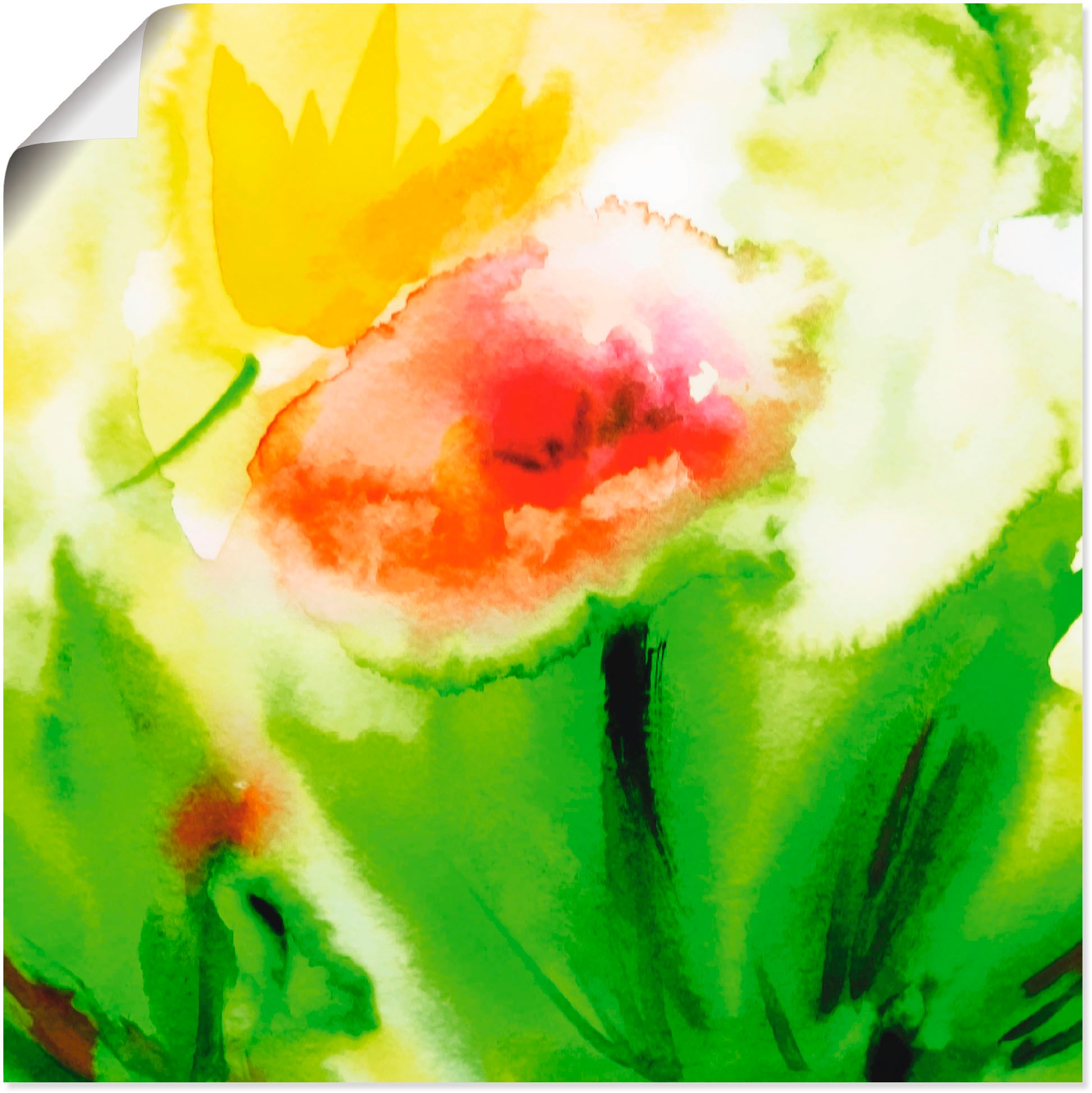 Image of Artland Wandbild »Blumenliebe«, Blumen, (1 St.), in vielen Grössen & Produktarten -Leinwandbild, Poster, Wandaufkleber / Wandtattoo auch für Badezimmer geeignet bei Ackermann Versand Schweiz