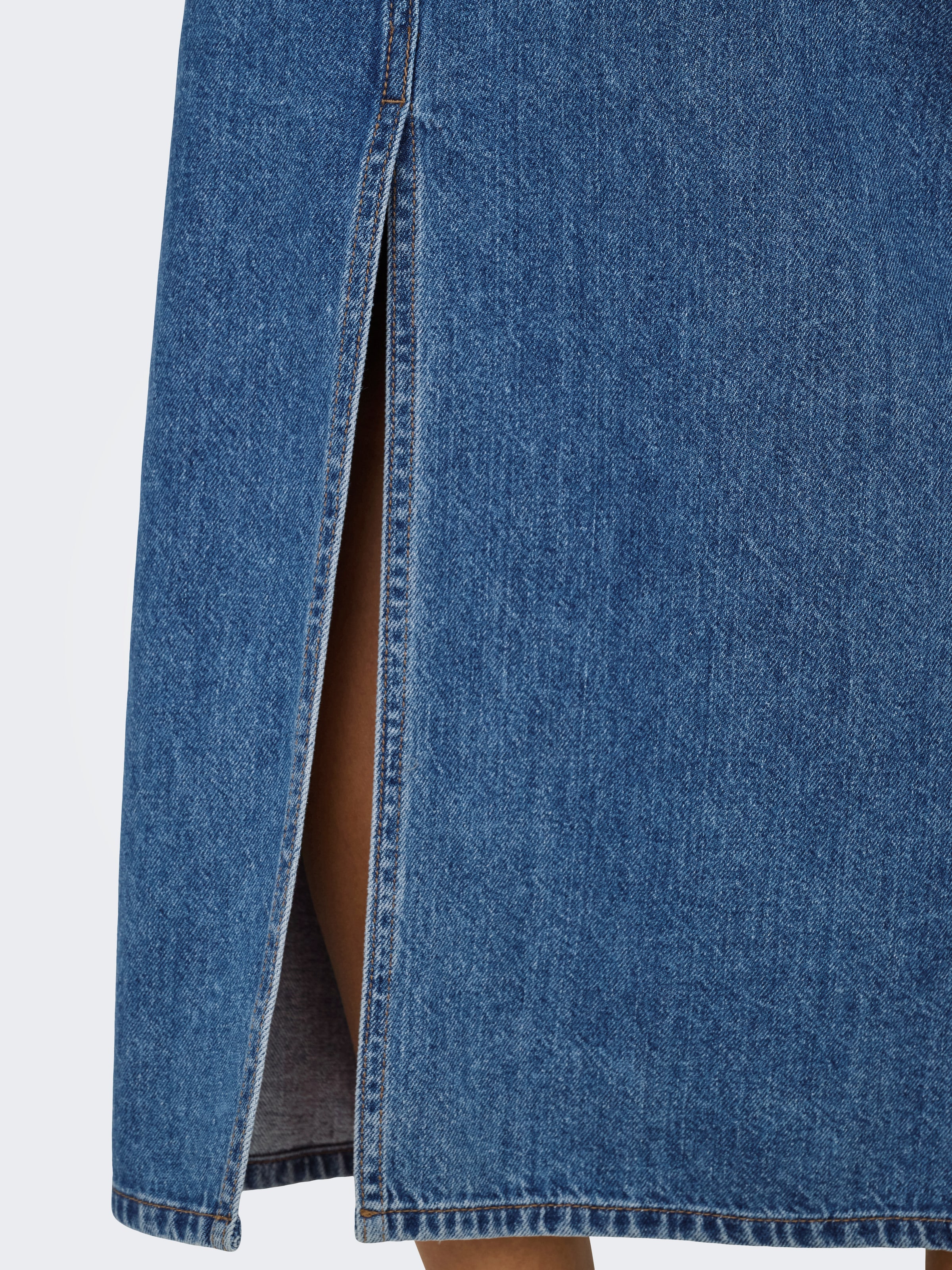 ONLY Jeansrock »ONLLUMI MIDI BACK SLIT SKIRT DNM PIMNOOS«