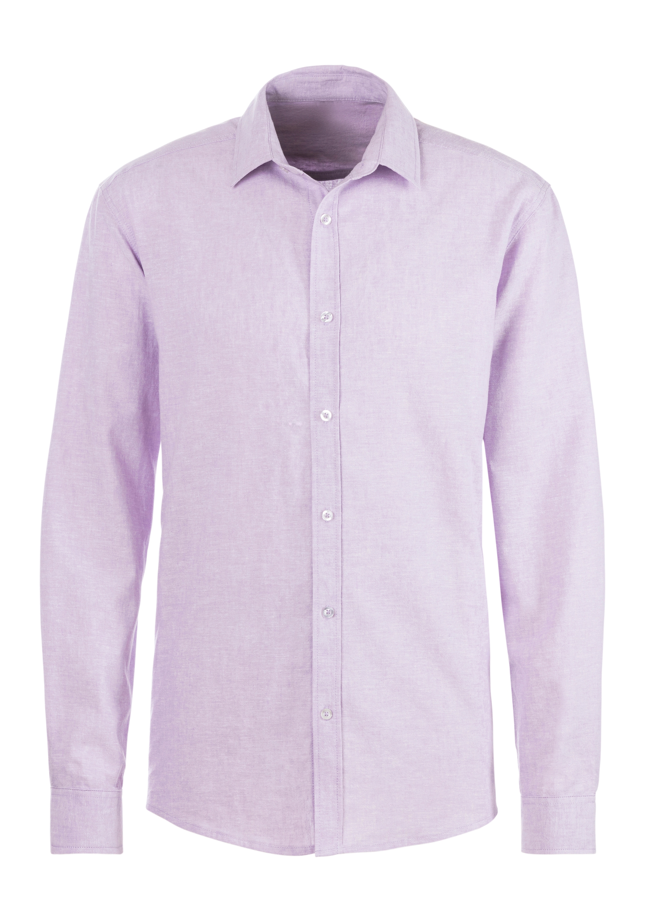 John Devin Langarmhemd »Regular Fit,«, Leinenhemd mit Kentkragen aus Baumwoll-Leinen Mischung