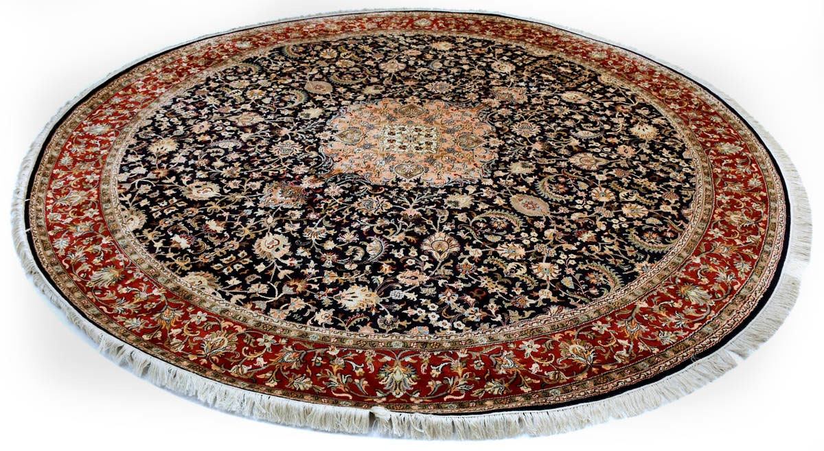 Image of Kayoom Seidenteppich »Kashan 1756«, rund, 10 mm Höhe, Einzelstück mit Zertifikat, Wohnzimmer bei Ackermann Versand Schweiz