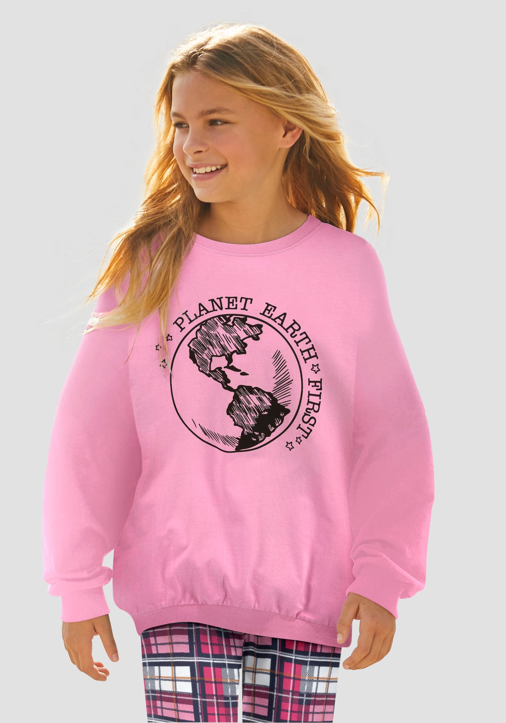 Image of Arizona Sweatshirt »PLANET EARTH FIRST«, in extra weiter Form bei Ackermann Versand Schweiz