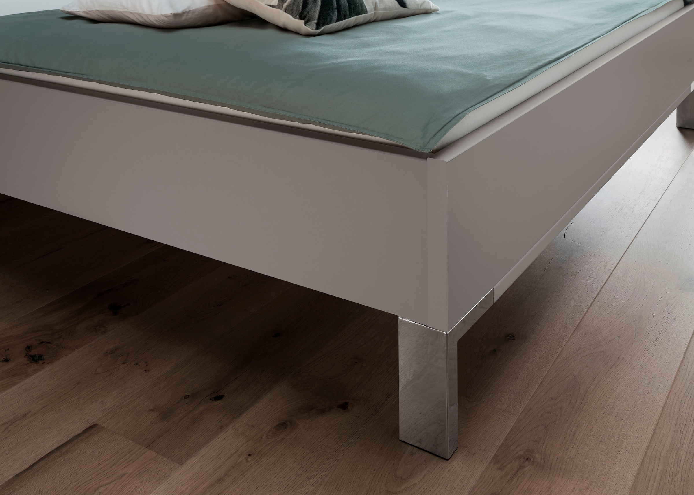 WIEMANN Futonbett »Monaco, Bettgestell, Bettrahmen, komfortables Polsterkopfteil«, (4-fache Liegehöhenverstellung, MADE IN GERMANY), Polsterkopfteil aus Kunstleder, verschiedene Grössen, in Komforthöhe