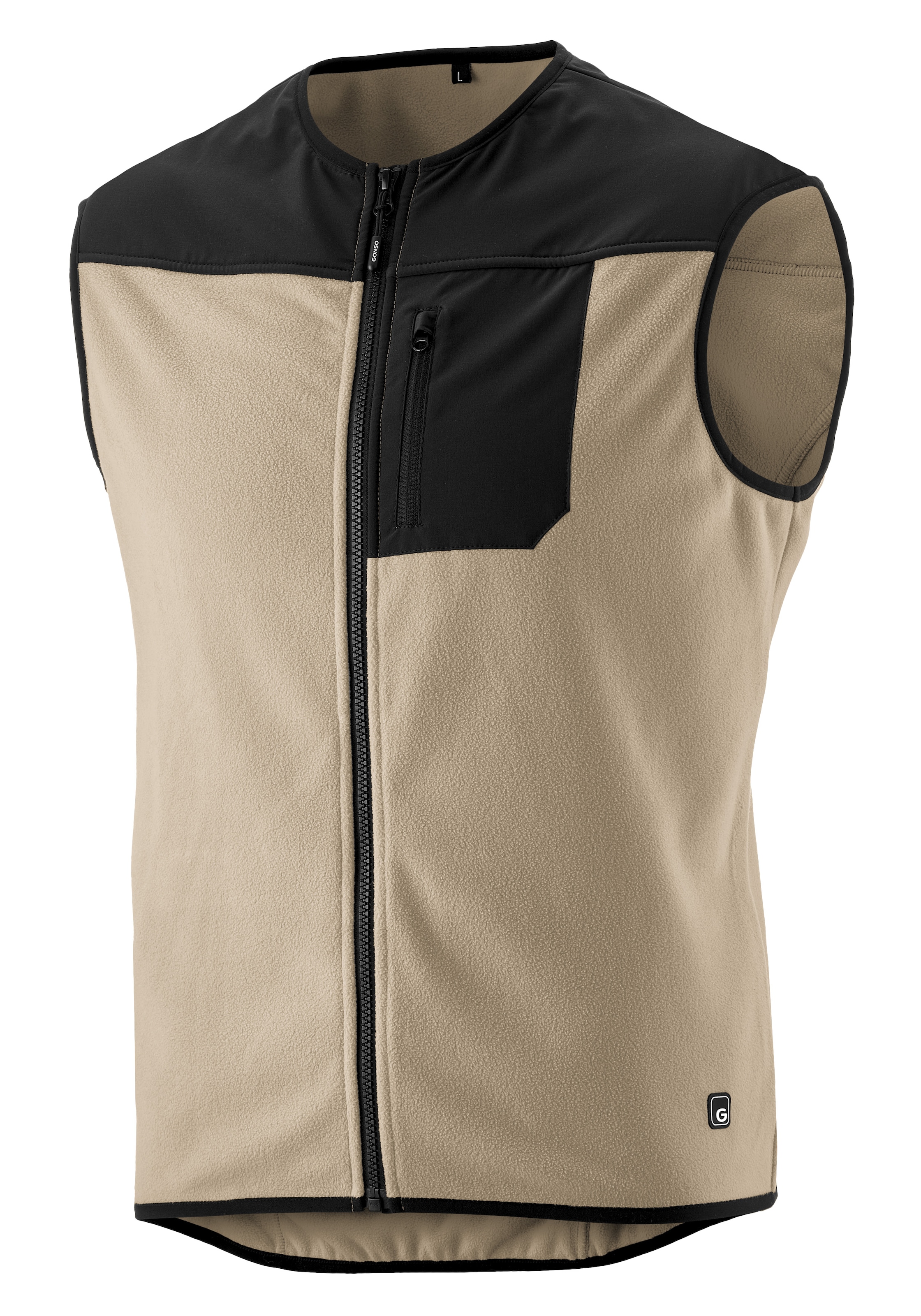 Gonso Veste de vélo »ADVENTURE VEST FLEECE« Veste de vélo unisexe, gilet polaire chaud, poche intégrée pour smartphone