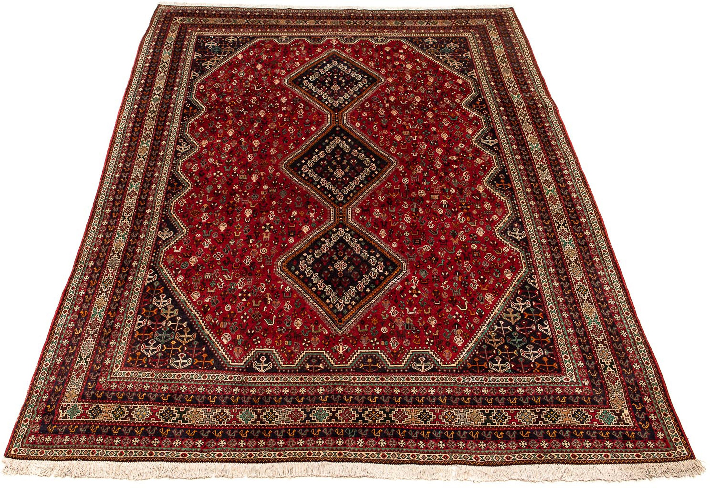 Image of morgenland Orientteppich »Perser - Nomadic - 405 x 292 cm - dunkelrot«, rechteckig, 10 mm Höhe, Wohnzimmer, Handgeknüpft, Einzelstück mit Zertifikat bei Ackermann Versand Schweiz