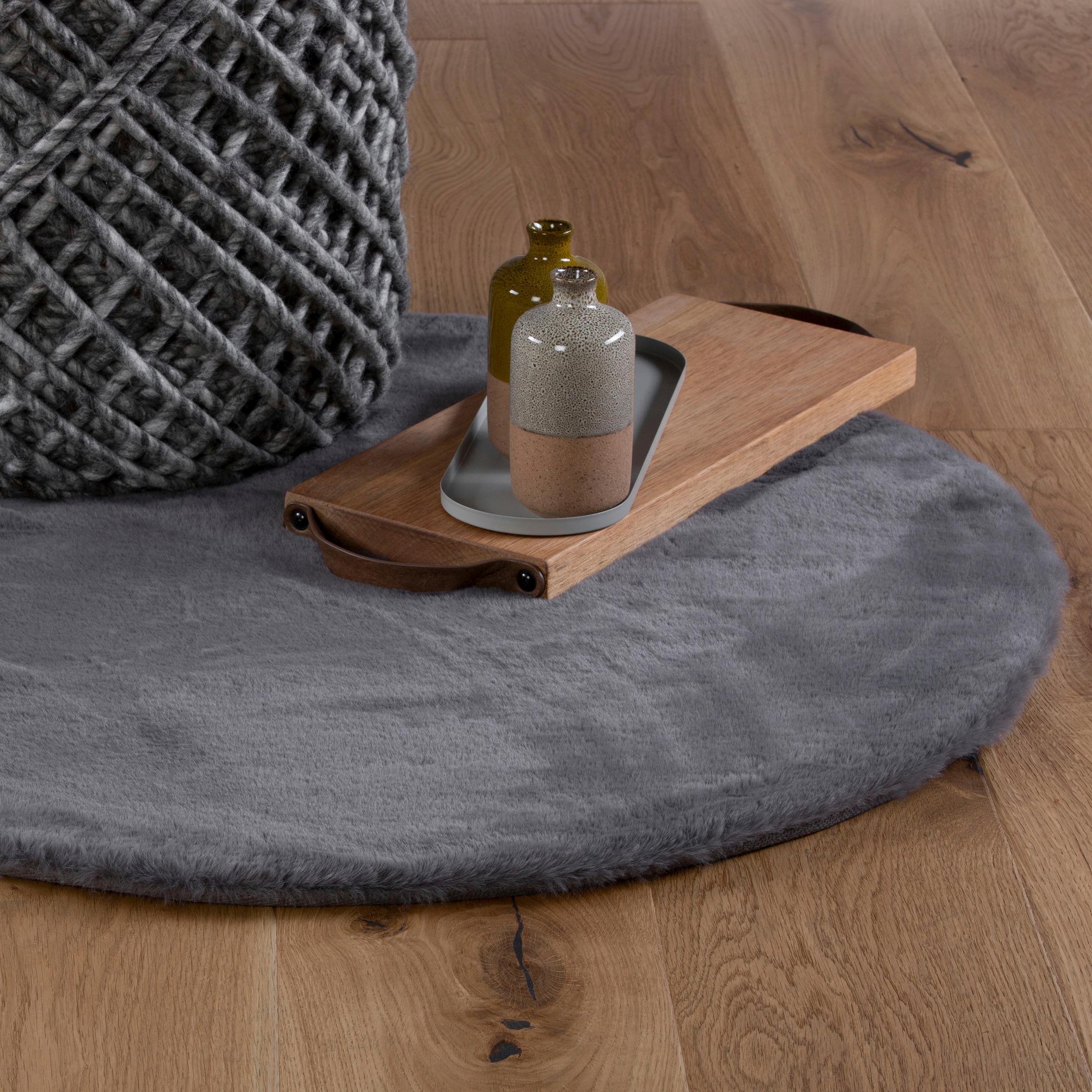 Obsession Tapis en fourrure »My Cha Cha 535« Rond 18 mm Höhe Kunstfell, besonders weich - ein echter Kuschelteppich