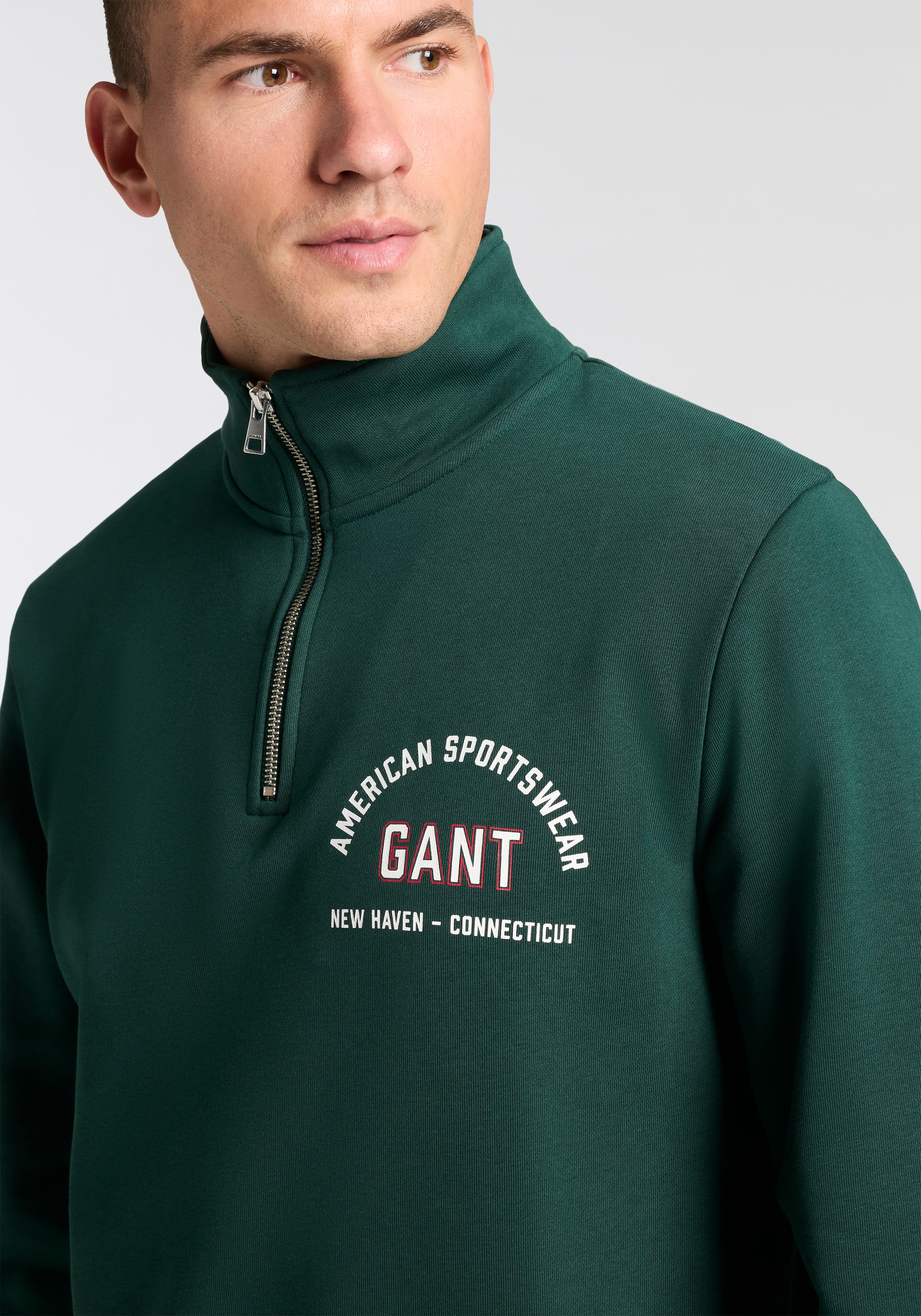 Gant Sweatshirt , Stehkragen mit Reissverschluss
