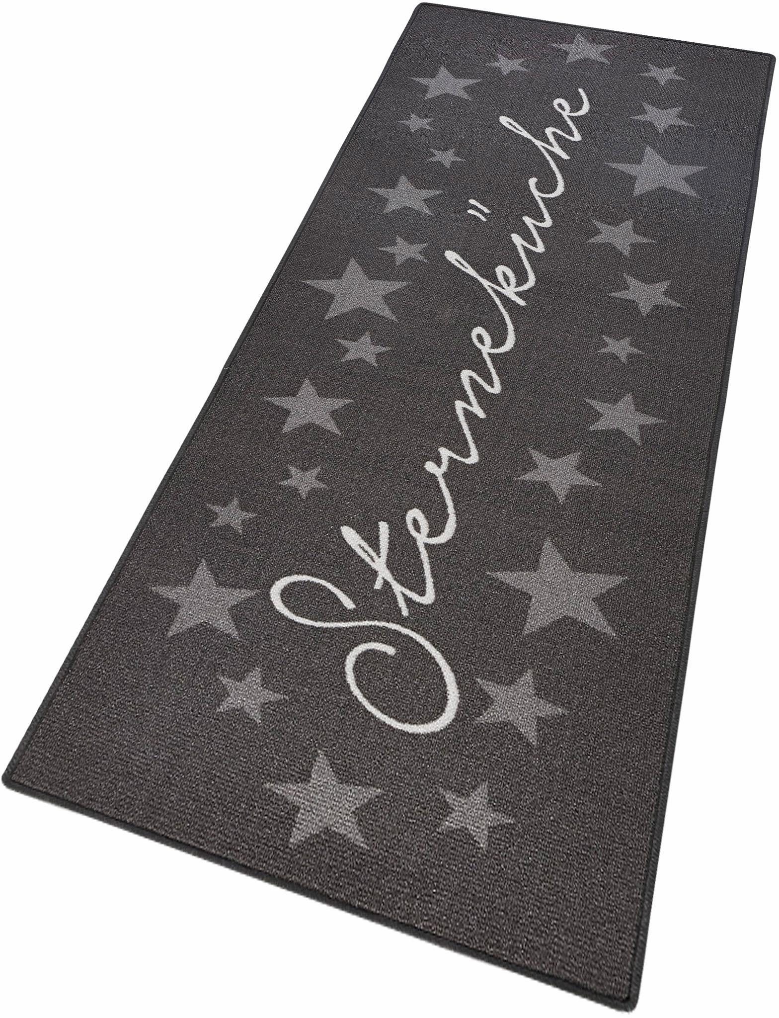 Image of HANSE Home Küchenläufer »Sterneküche«, rechteckig, 8 mm Höhe, Kurzflor, rutschhemmend, Gekettelt, Strapazierfähig, Pflegeleicht, Küche, Schriftzug, Kitchen, Star bei Ackermann Versand Schweiz