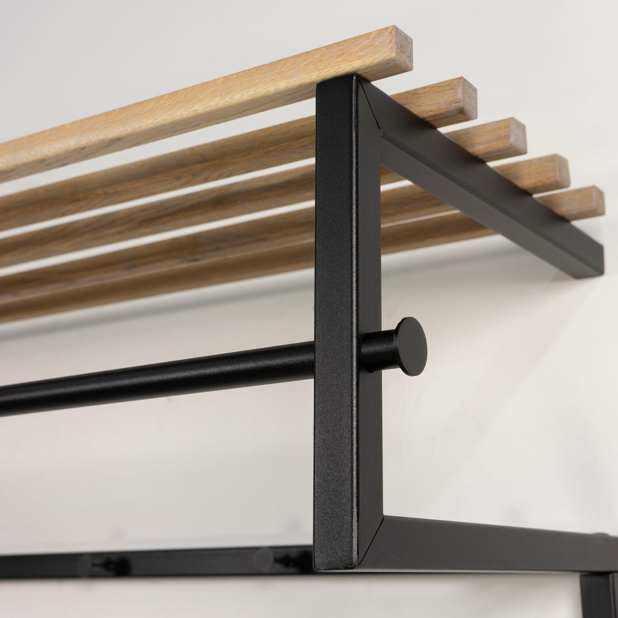 Spinder Design Garderobenleiste Metall, Breite 100 cm, Familien-Garderobe, 11 Haken