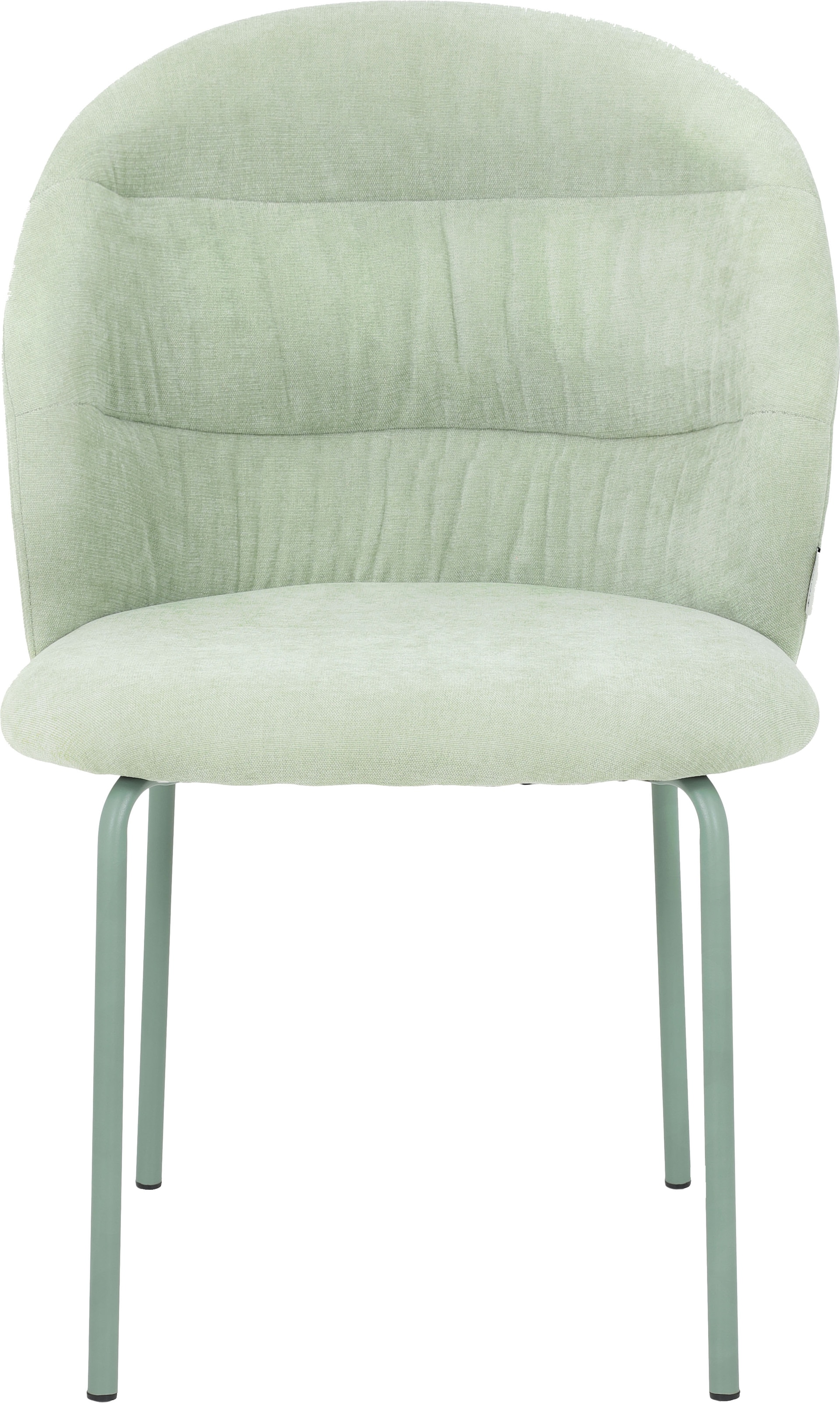 TOM TAILOR HOME 4-Fussstuhl »LEAF CHAIR«, (Set), 2 St., Chenille, 4-Fussgestell, Raffung in der Rückenlehne