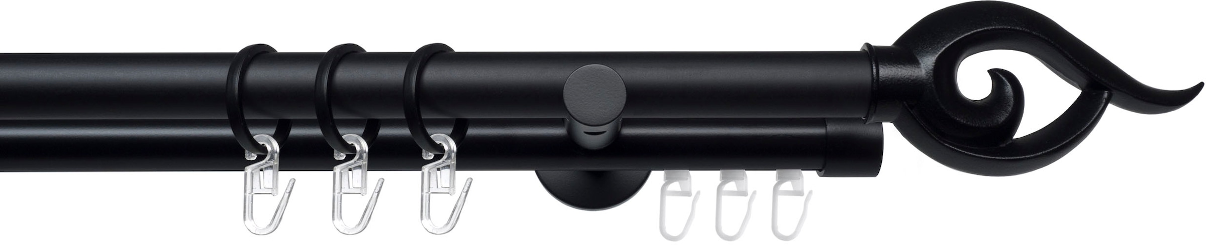 Image of Liedeco Gardinenstange "Stilgarnitur 20 mm Blues Bessie" Ø 2 mm 2 läufig-läufig Fixmass Gardinenstange Komplett
