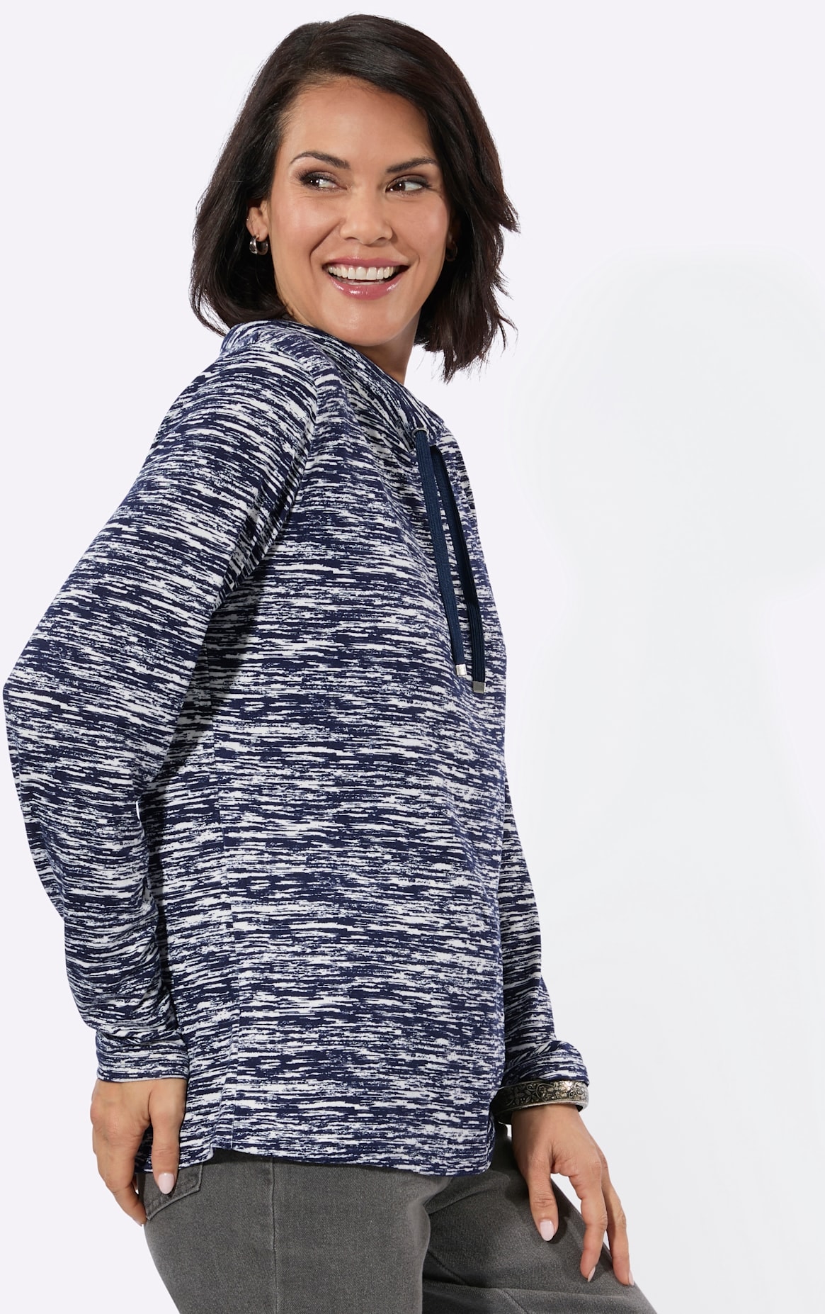 Casual Looks Stehkragenshirt »Winter-Shirt« 1
