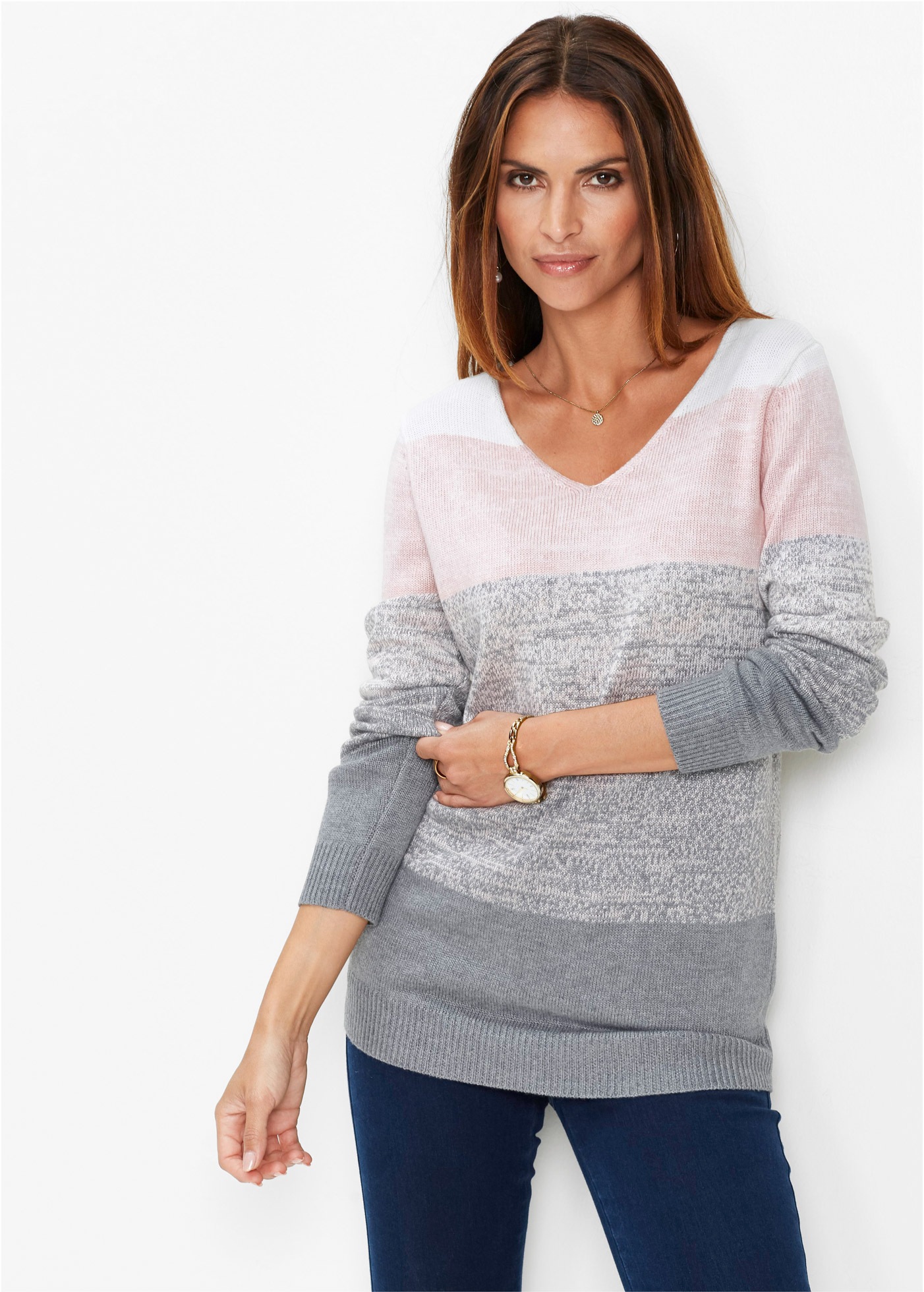 Image of bonprix Longpullover "Long-Pullover mit Cashmere-Anteil" weicher Strick mit Viskose und Kaschmir, lockere Passform