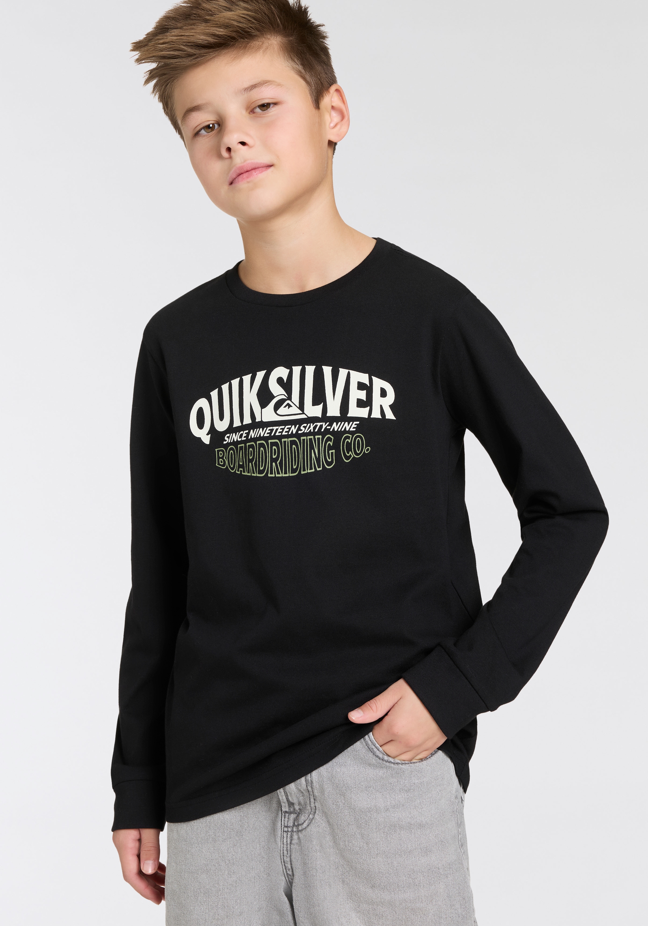 Quiksilver Langarmshirt »RUGGED AROUND LS PACK YOUTH«, (Packung, 2 tlg., 2er-Pack)