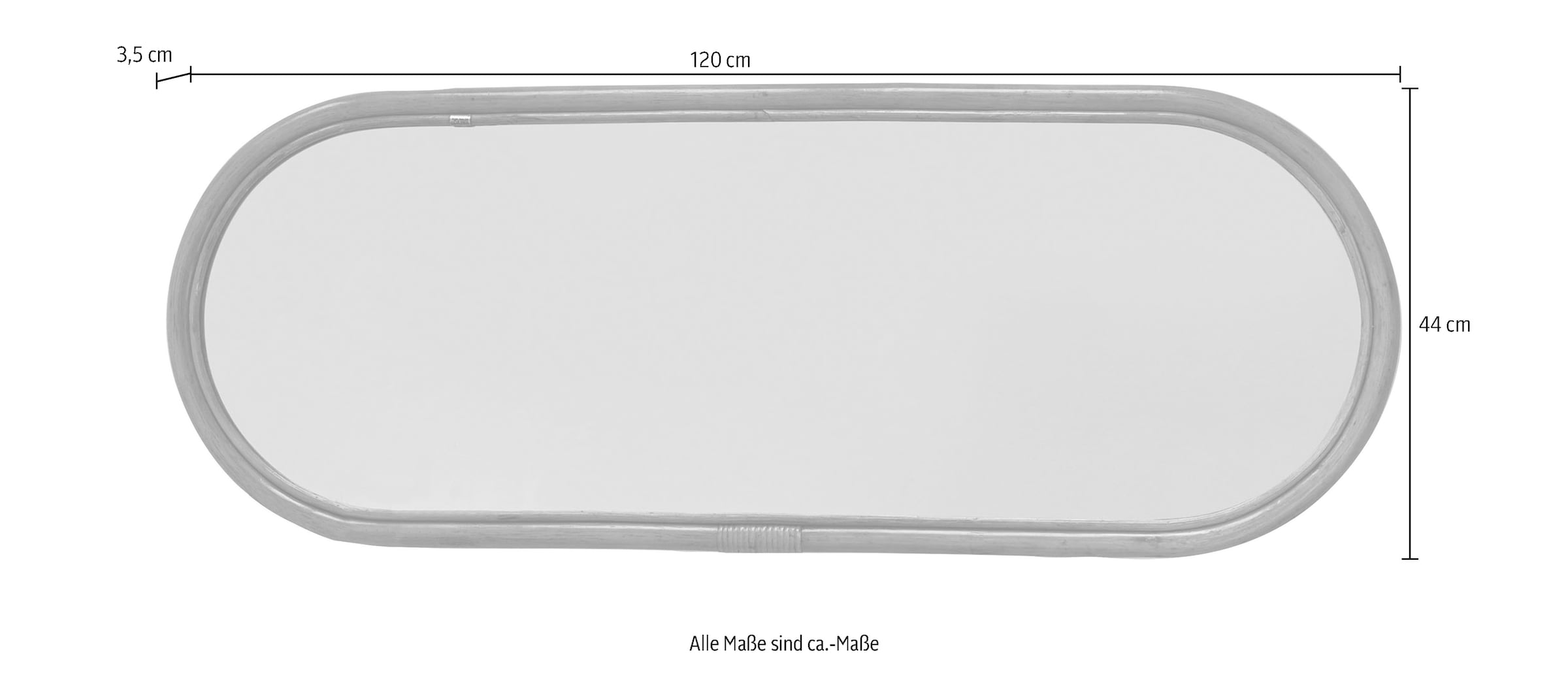 SIT Wandspiegel mit SIT Metallring am Rahmen