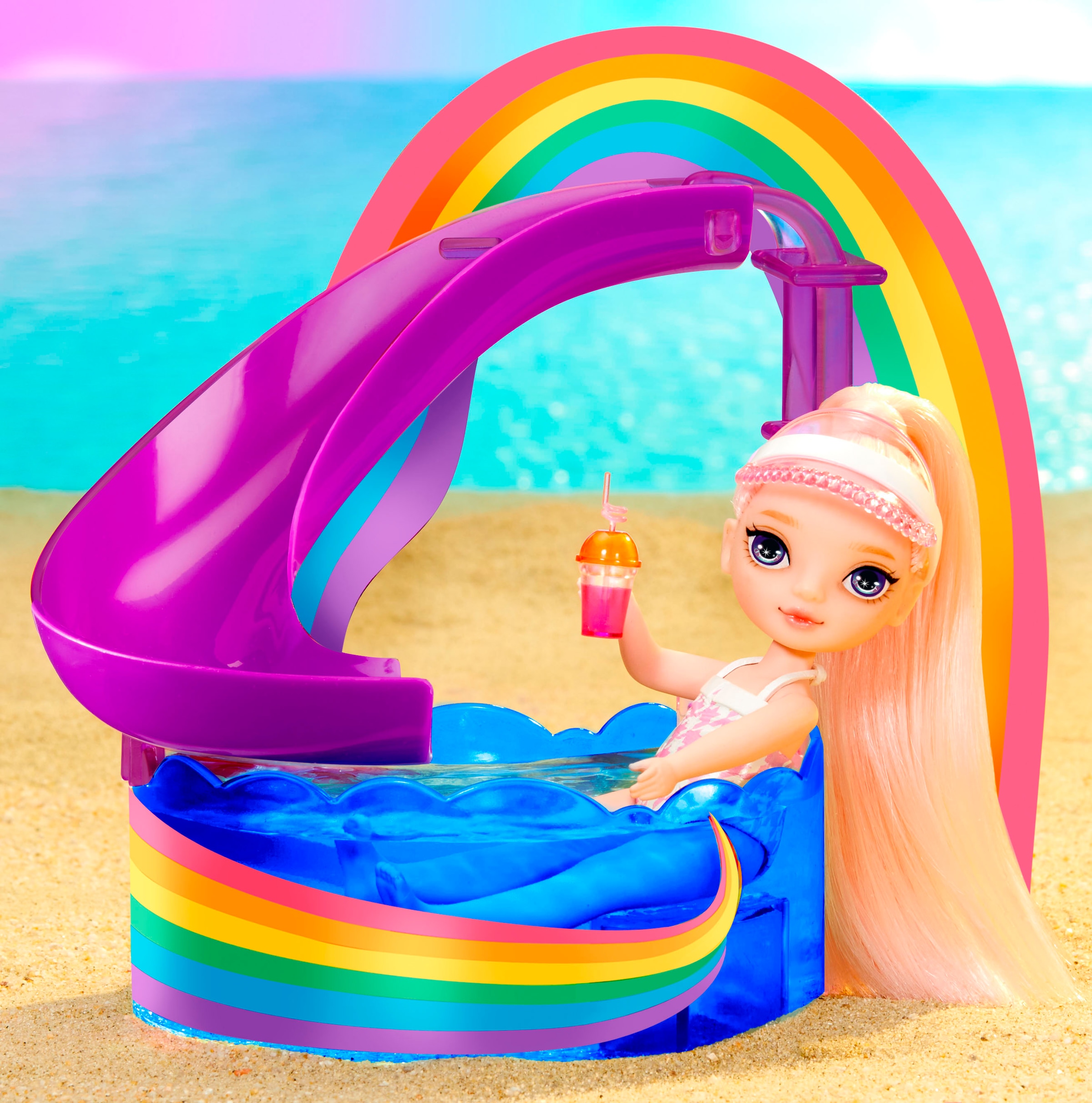 RAINBOW HIGH Mini-poupée »Rainbow High Little Pool Day with Blush Playset«