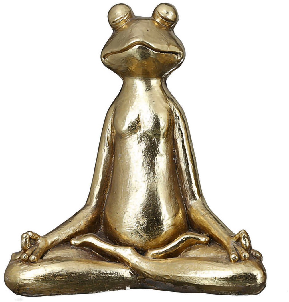 Image of GILDE Tierfigur "Figur Frosch Yoga goldfarben H. 50,5 cm"