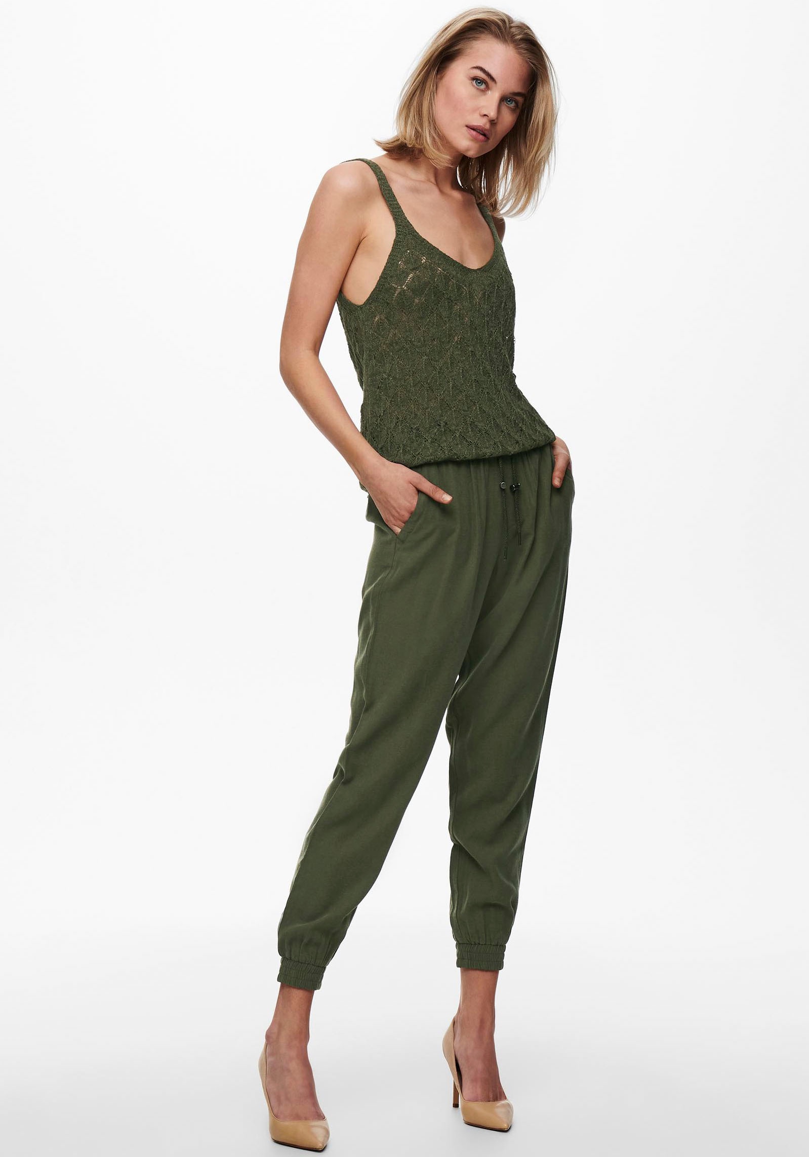 ONLY Pantalon de jogging »ONLKELDA-EMERY MW PULL-UP PANTS«