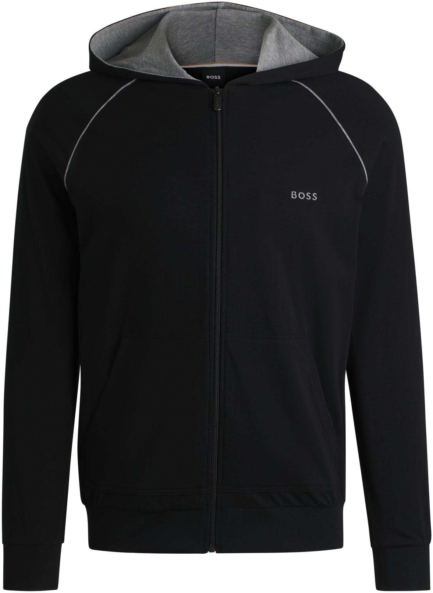 BOSS Kapuzensweatjacke »Mix&Match Jacket H«, mit BOSS Stickerei auf der Brust