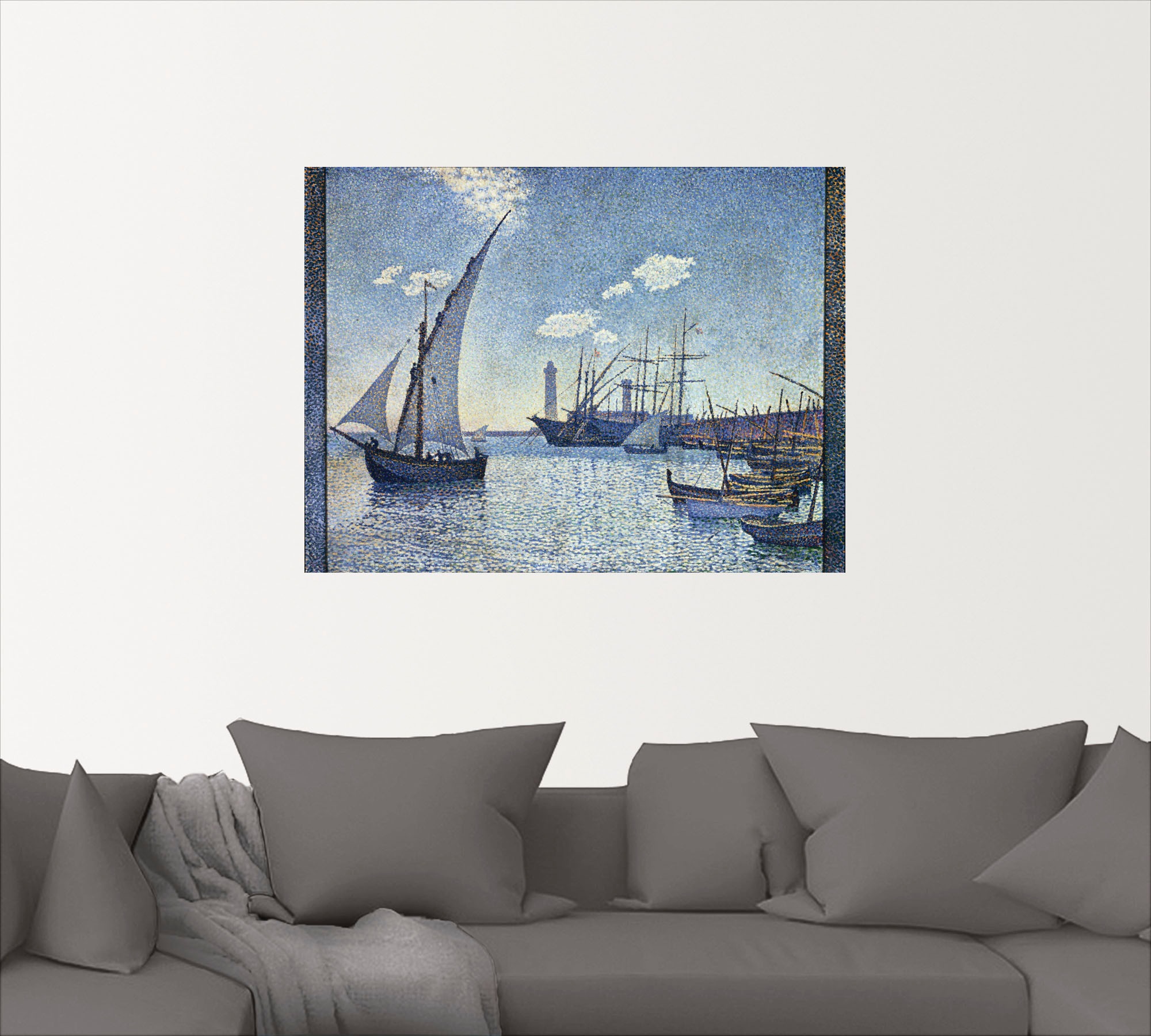 Artland Wandbild »Hafen von Cette, Die Fischerboote. 1892«, Boote & Schiffe, (1 St.), als Leinwandbild, Wandaufkleber oder Poster in versch. Grössen