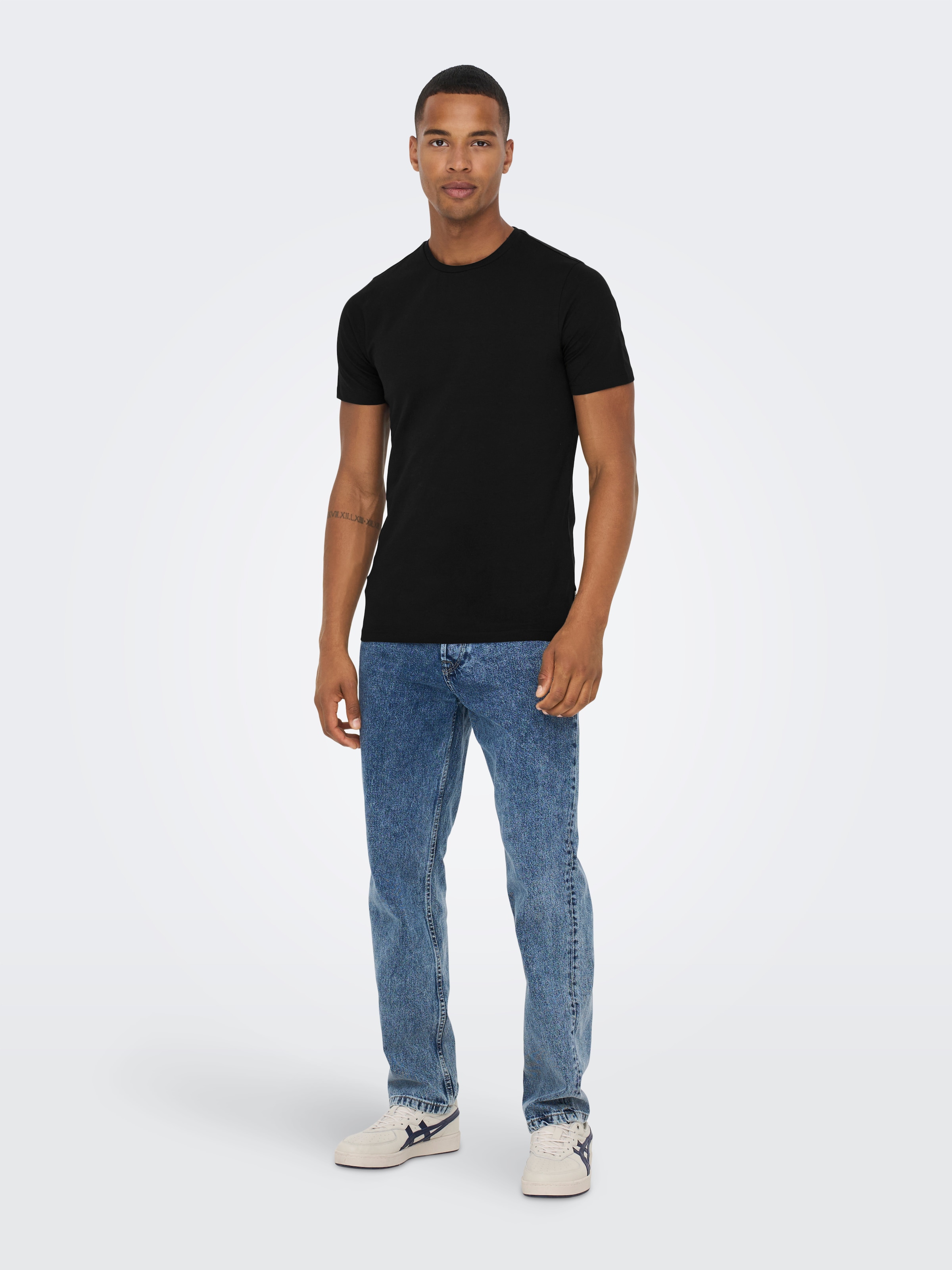 ONLY & SONS T-Shirt »ONSBASIC SLIM O-NECK 2-PACK NOOS« Packung, 2er-Pack, 2 Stk.