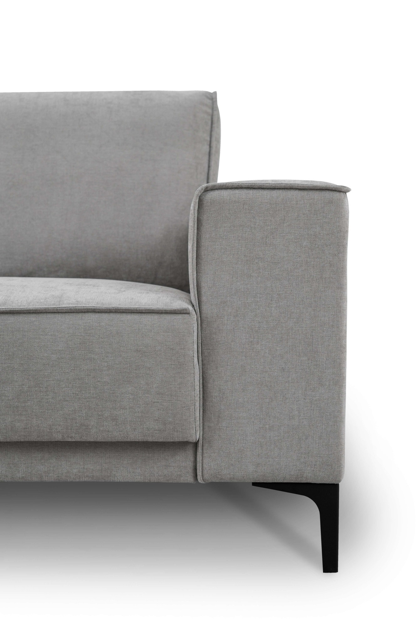 Places of Style 2-Sitzer »Kompaktsofa Oland, Struktur, Flachgewebe, Luxus-Microfaser, Boucle«, 164 cm, Wellenunterfederung, Skandi-Design, Metallfüsse