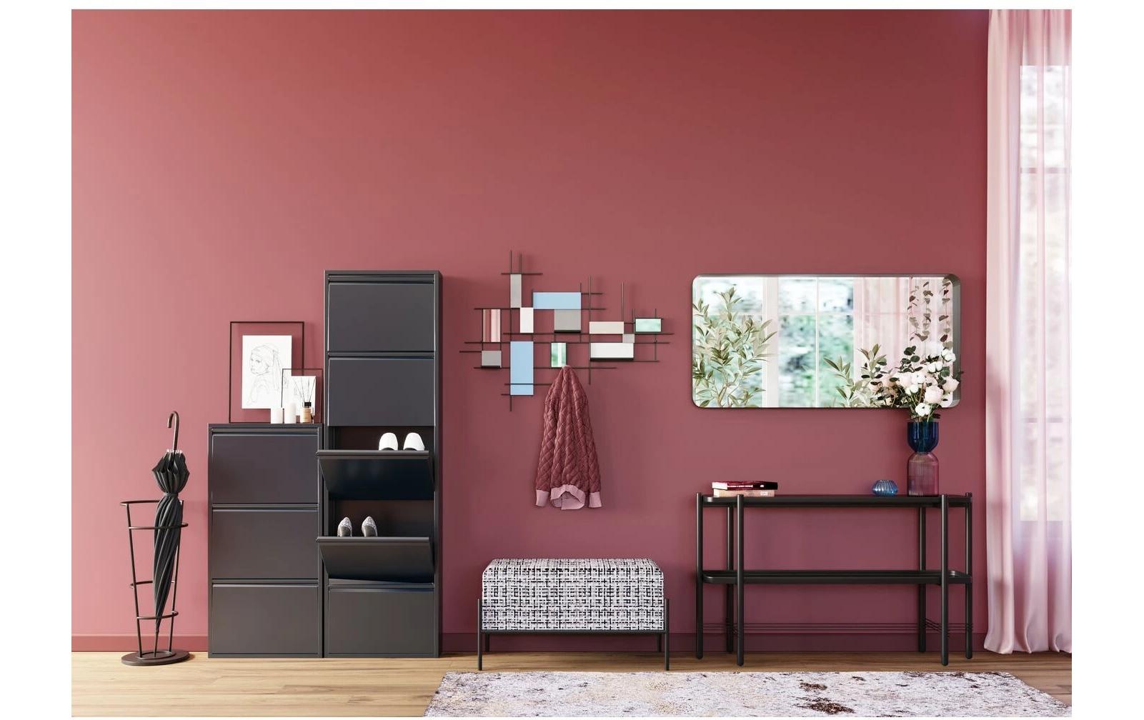 Kare Design Coffre-siège »Buttons Storage B&W Klein, 80 cm«