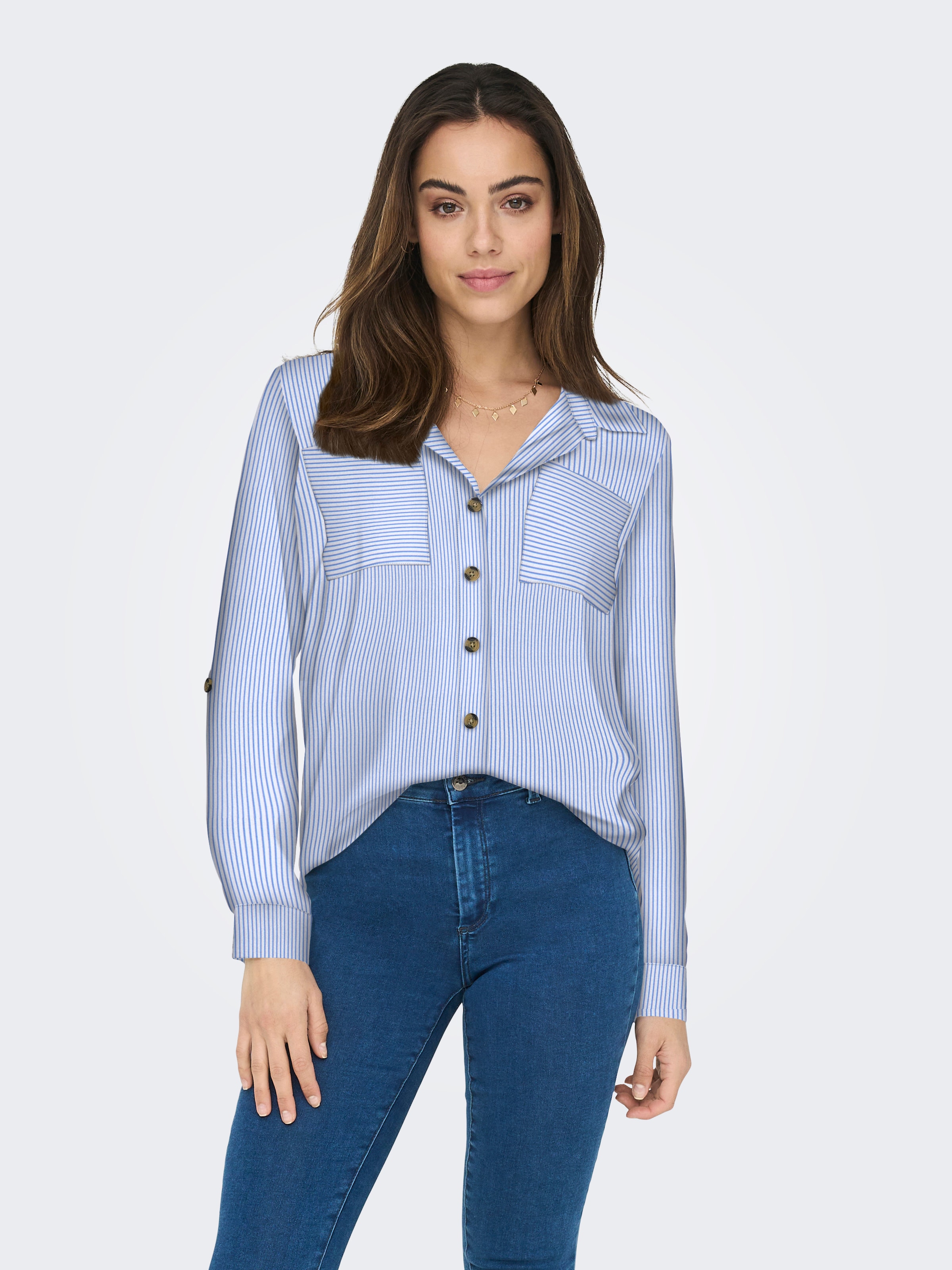 ONLY Blouse chemise »ONLYASMIN SHIRT L/S WVN NOOS«