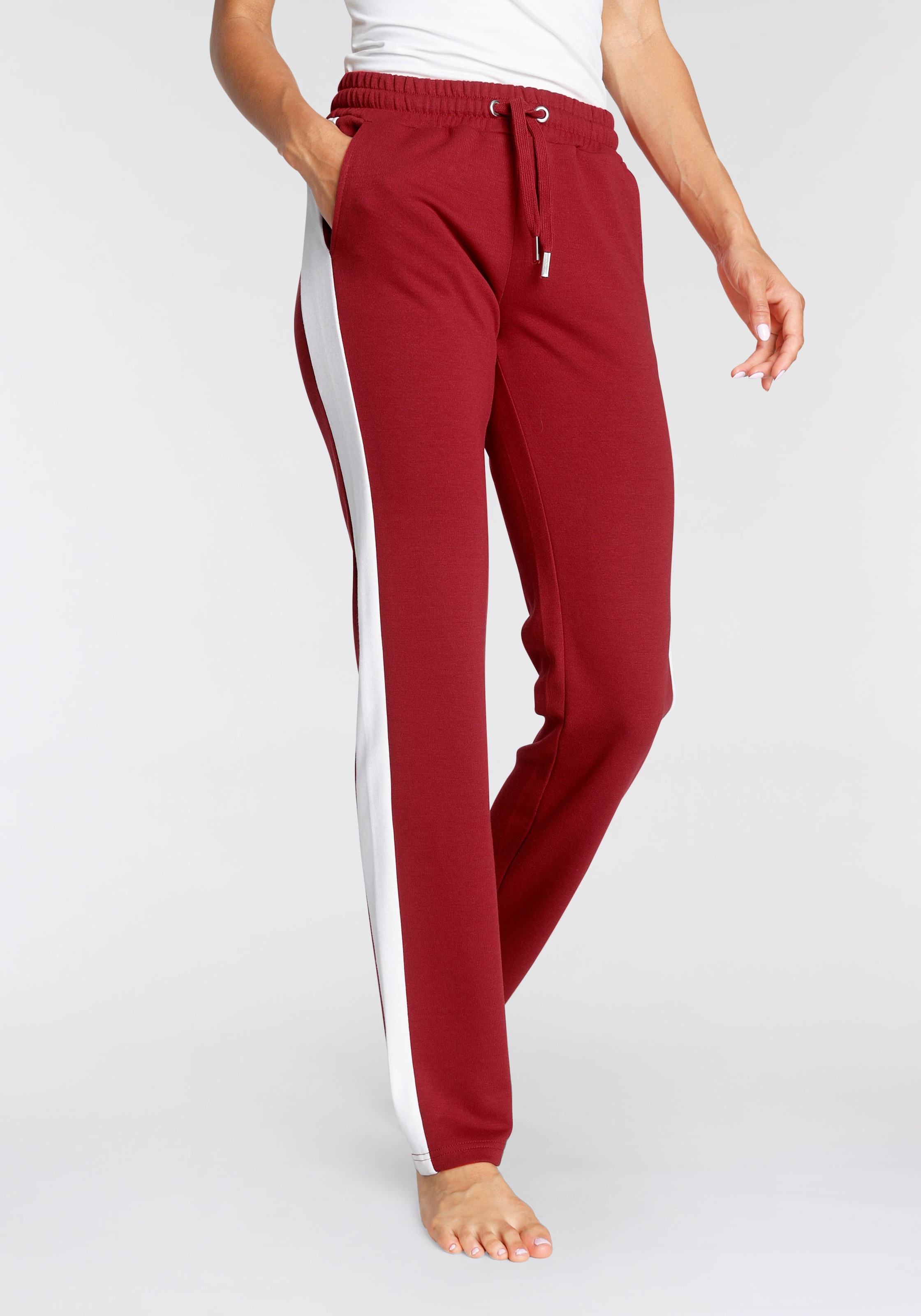 H.I.S Relaxhose, mit weissem Seitenstreifen und Logodruck, Loungeanzug