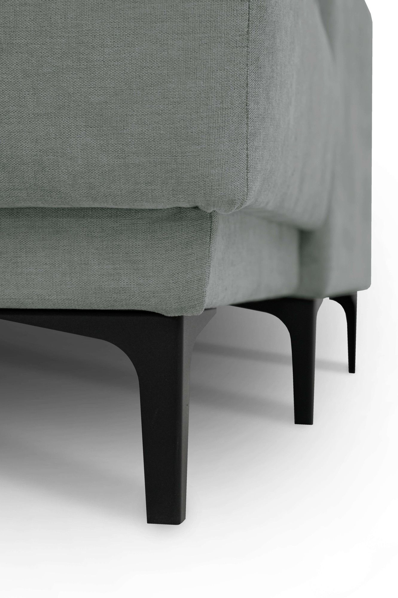 GOODproduct Wohnlandschaft »XXL Sofa Oland, Struktur, Flachgewebe, Luxus-Microfaser, Boucle« U-Form, 345 cm, Wellenunterfederung, Skandi-Design, Metallfüsse