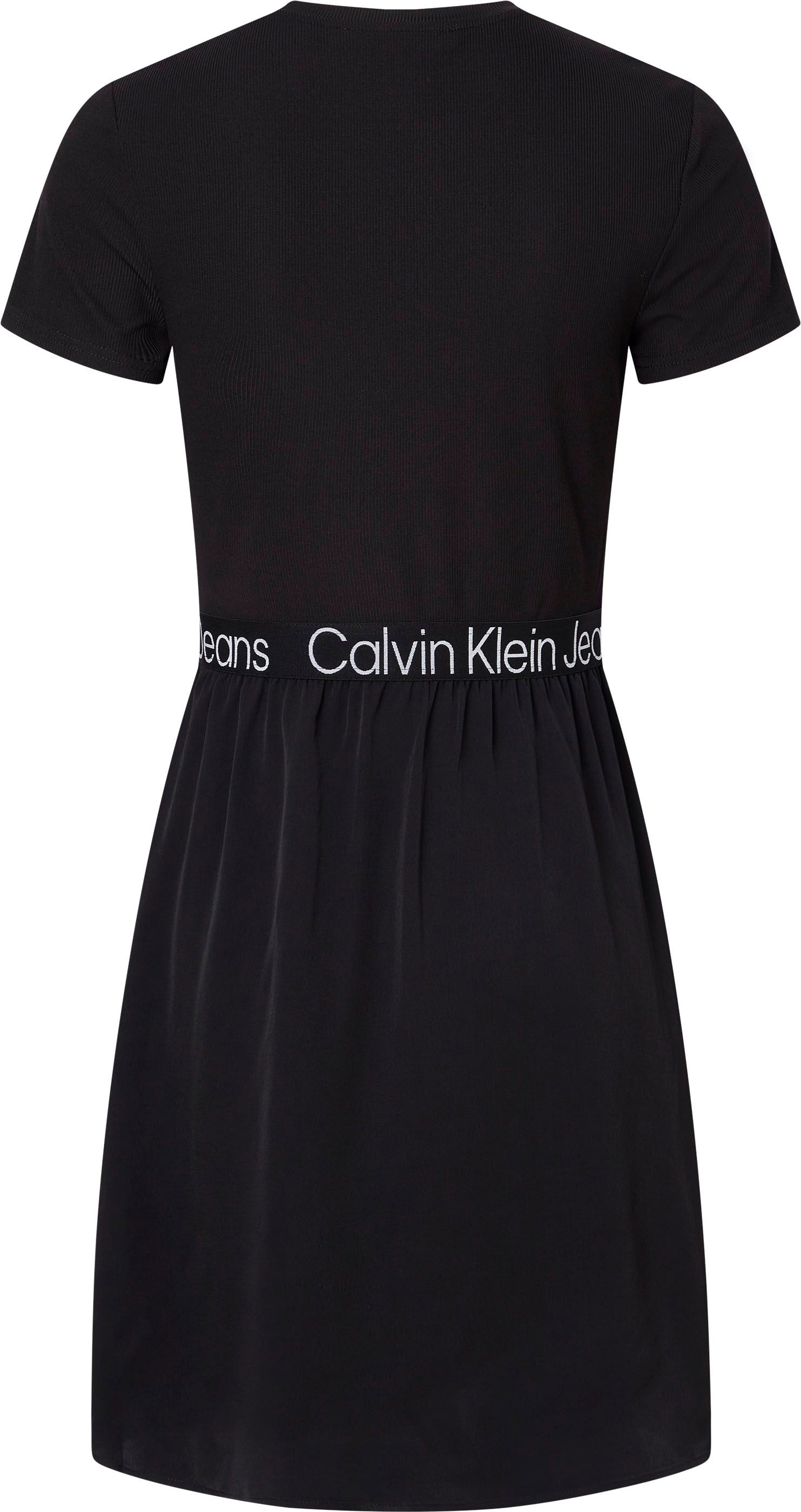 ♕ Calvin Klein versandkostenfrei Materialmix auf im 2-in-1-Kleid, Jeans