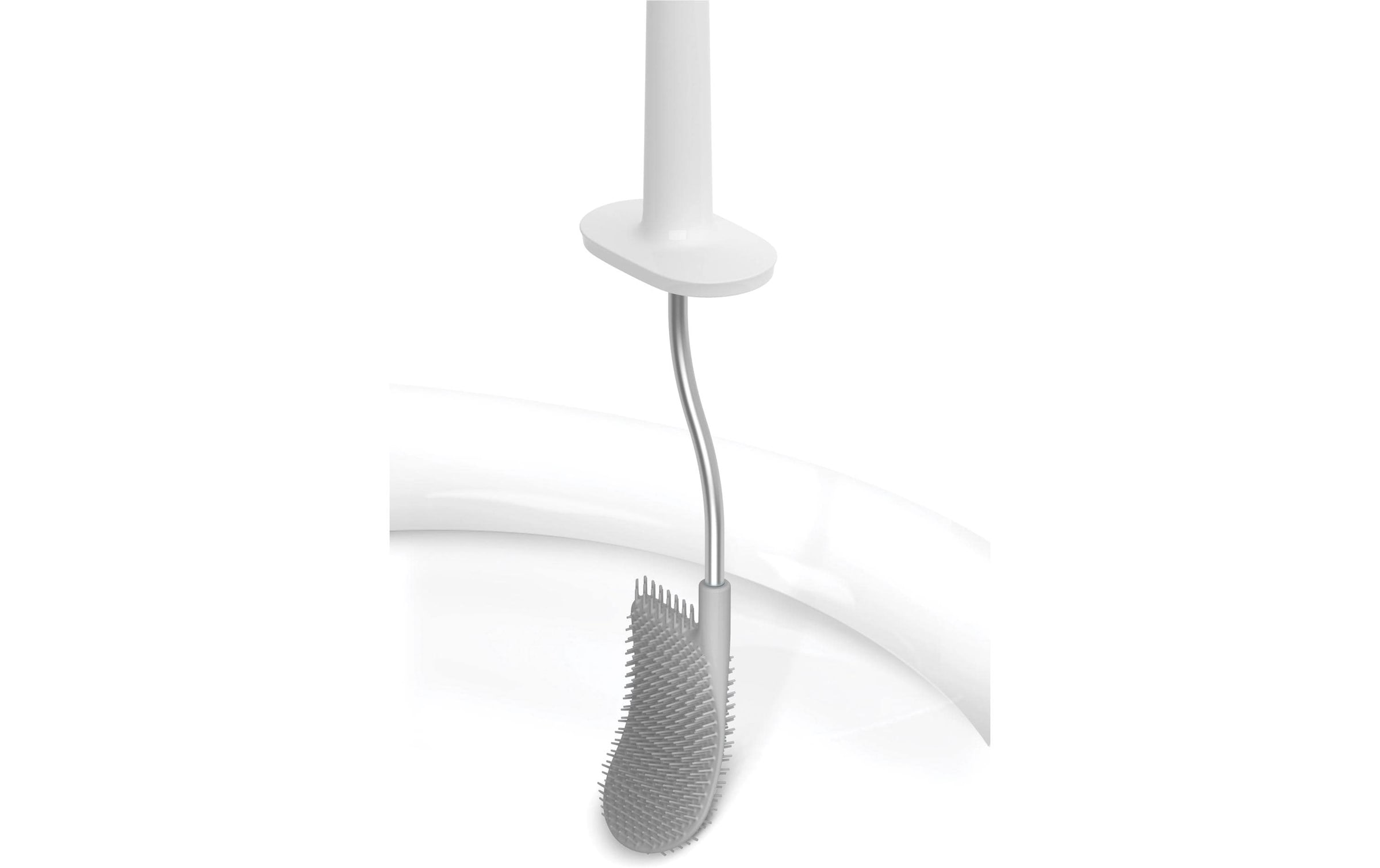 Joseph Joseph WC-Garnitur »EasyStore™« aus Edelstahl | Kunststoff mit integrierter Flex Toilettenbürste, 74 cm Höhe