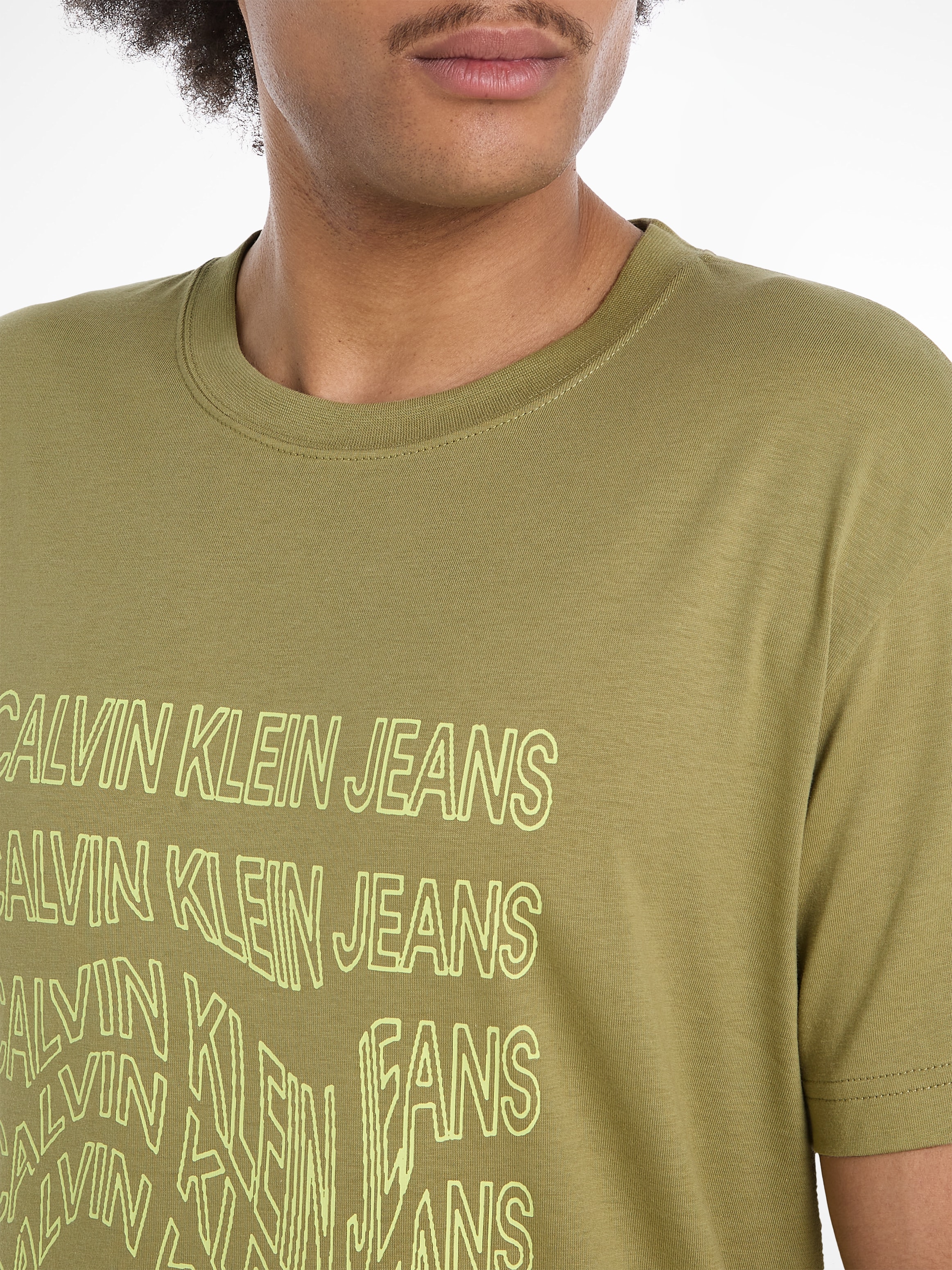 Calvin Klein Jeans T-Shirt »INSTITUTIONAL WARP TEE«, mit Logodruck