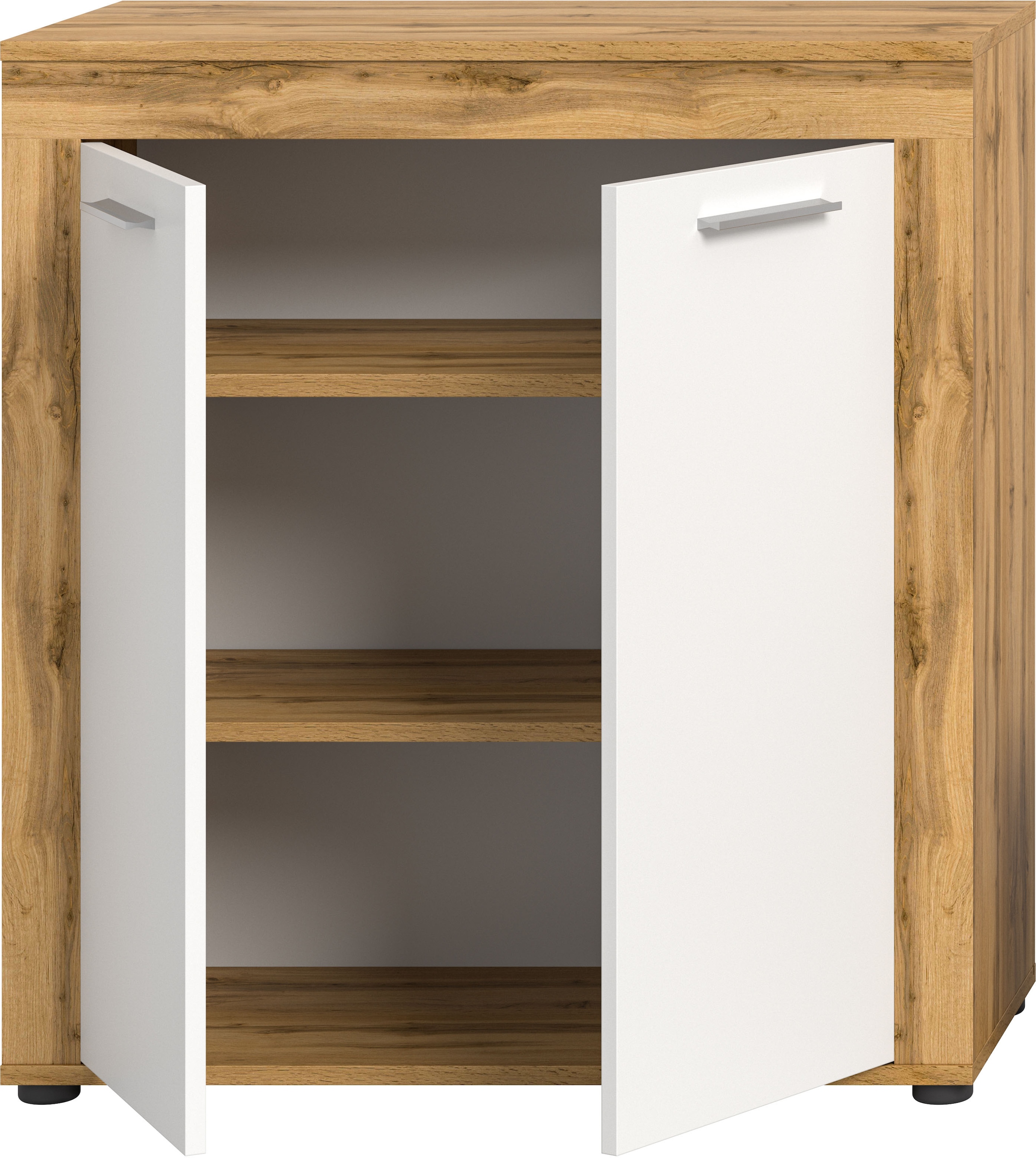 Highboard »Aosta, Höhe 88 cm, in verschiedenen Farbausführungen«, mit 2 Türen und 3...