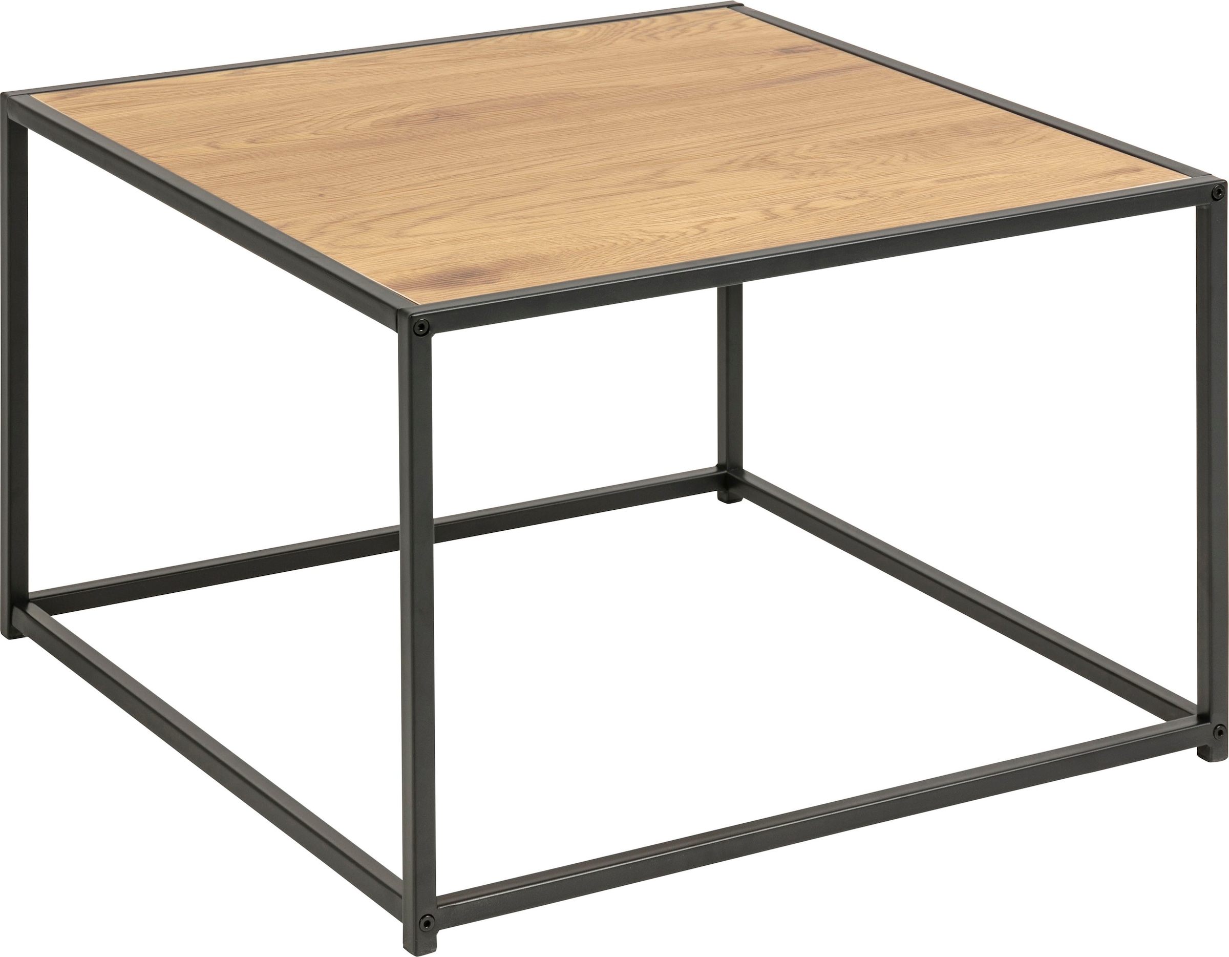 ACTONA GROUP Couchtisch Metallgestell im modernen Industrie-Look, quadratisch, Breite 60 cm