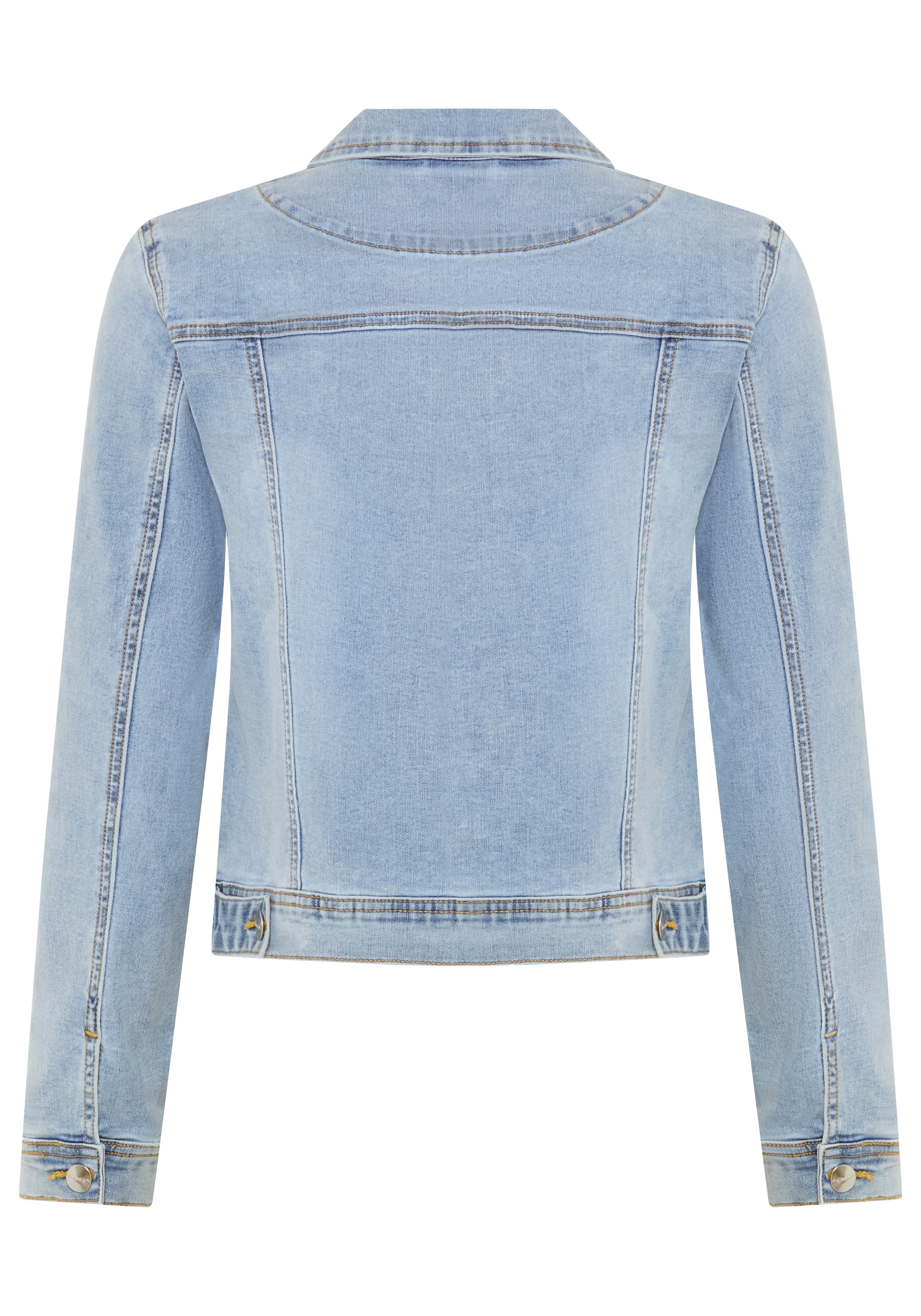 Tamaris Jeansjacke aus elastischem Denim-Material, mit Brusttaschen und Eingrifftaschen