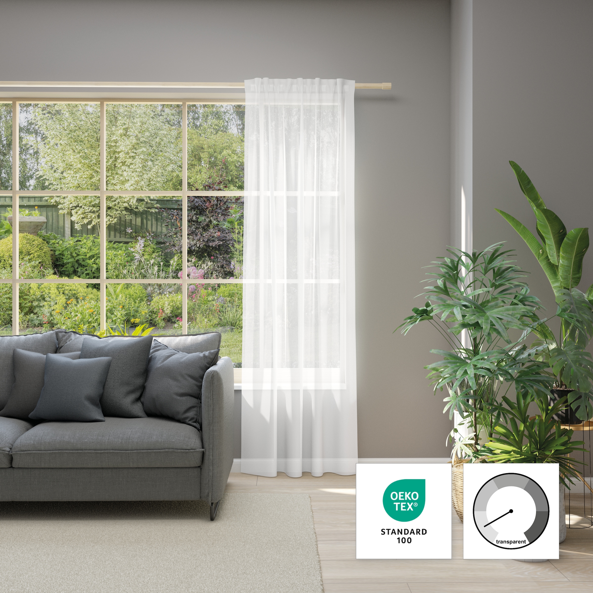 Neutex for you! Rideau »Allure« Bande multifonctionnelle 1 cuis tlg. HxB: 245x140, Schal mit verdeckten Schlaufen