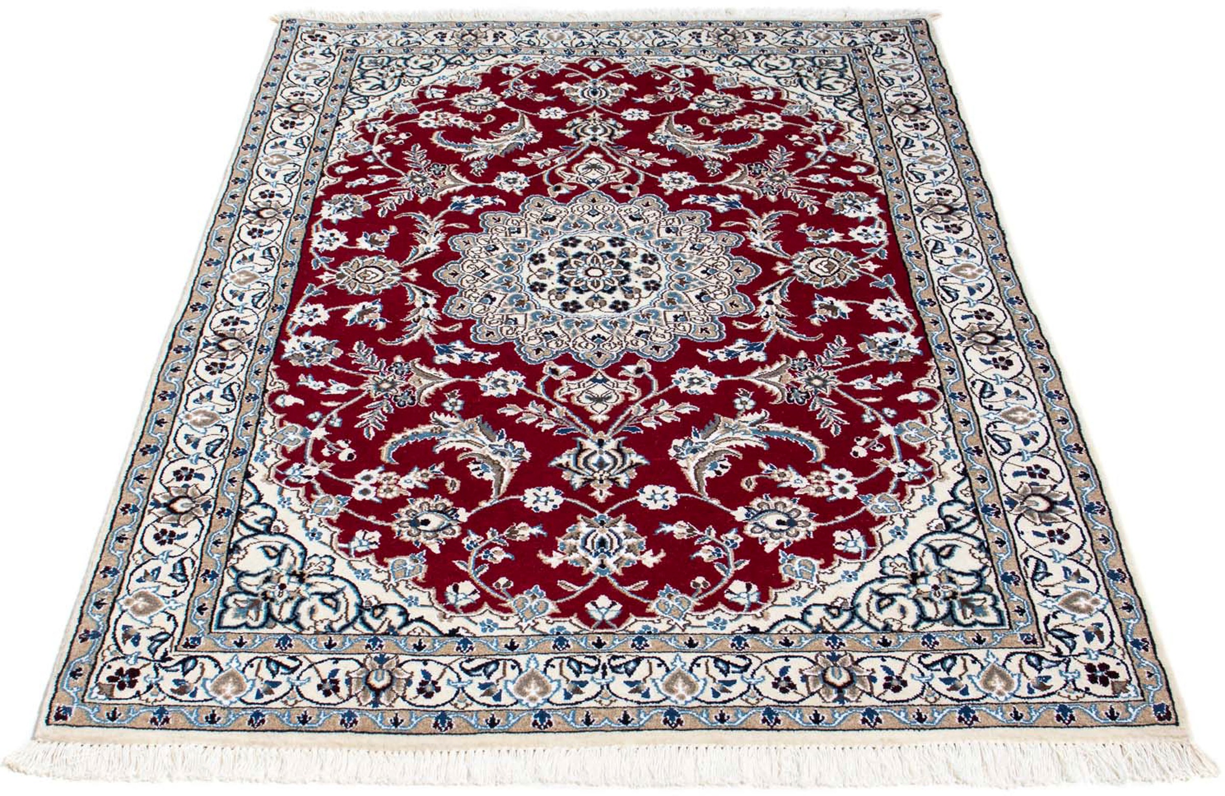 Image of morgenland Orientteppich »Perser - Nain - Royal - 171 x 112 cm - dunkelrot«, rechteckig, 10 mm Höhe, Wohnzimmer, Handgeknüpft, Einzelstück mit Zertifikat bei Ackermann Versand Schweiz