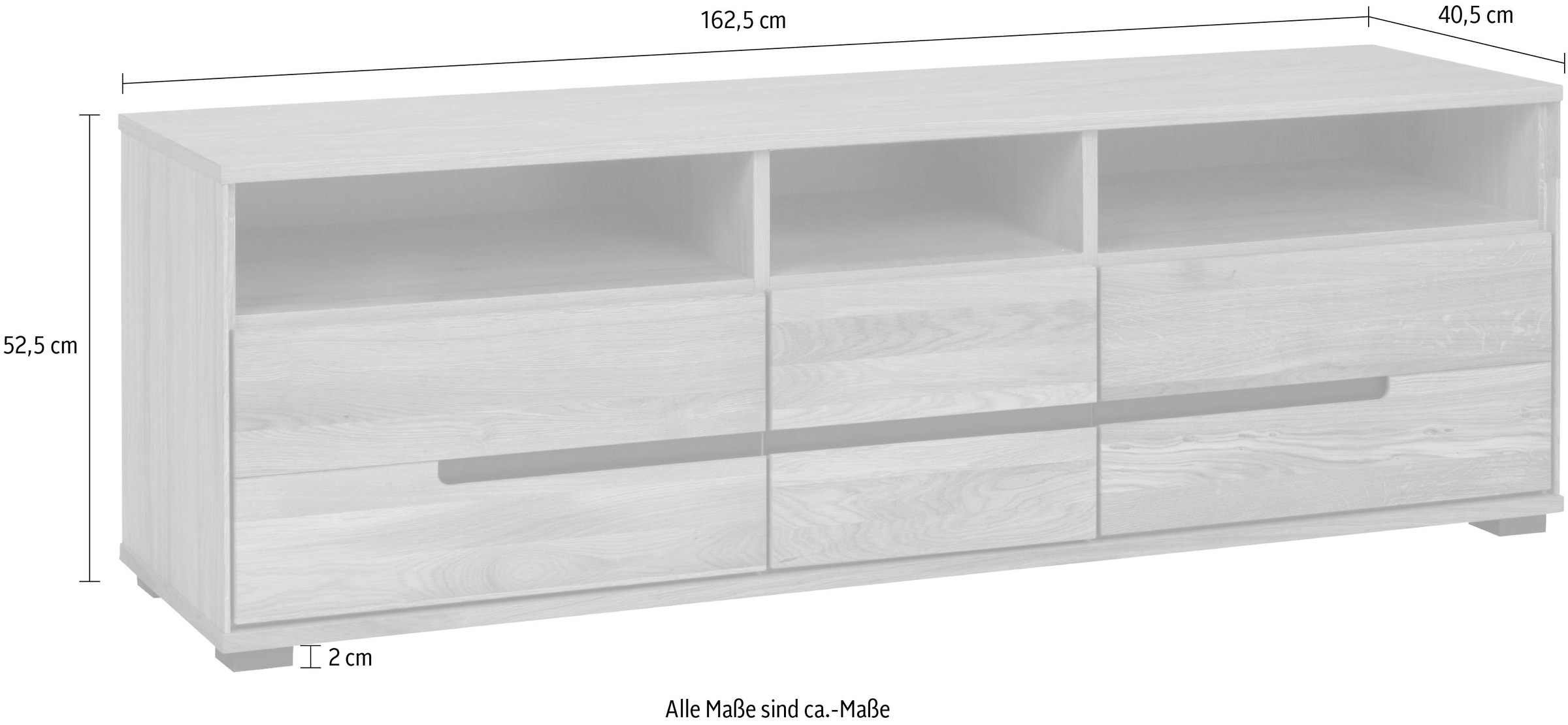 Home affaire Sideboard zwei Türen und zwei Schubladen mit Soft-Close