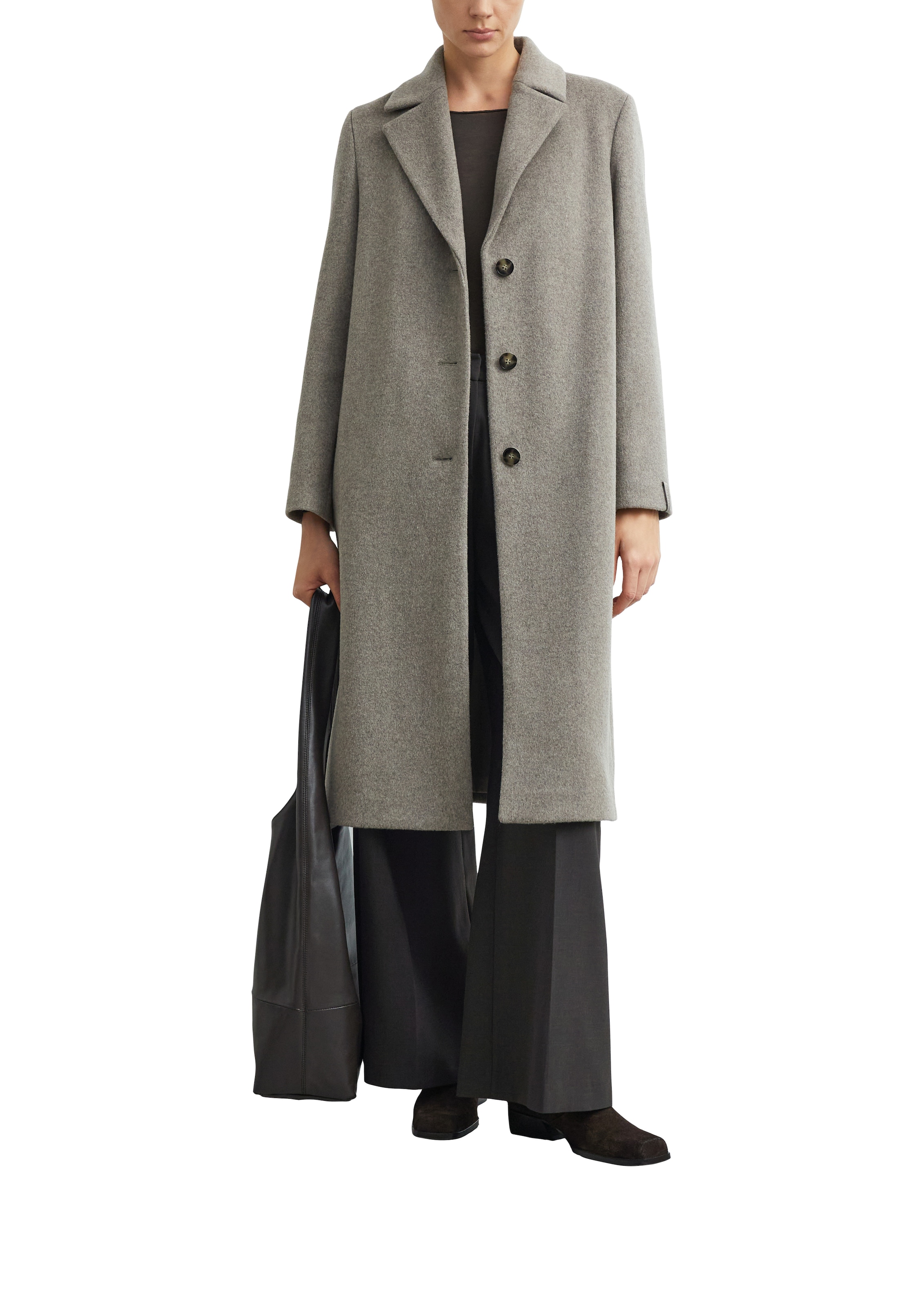 Comma Manteau en laine avec semelle amovible, chauffant