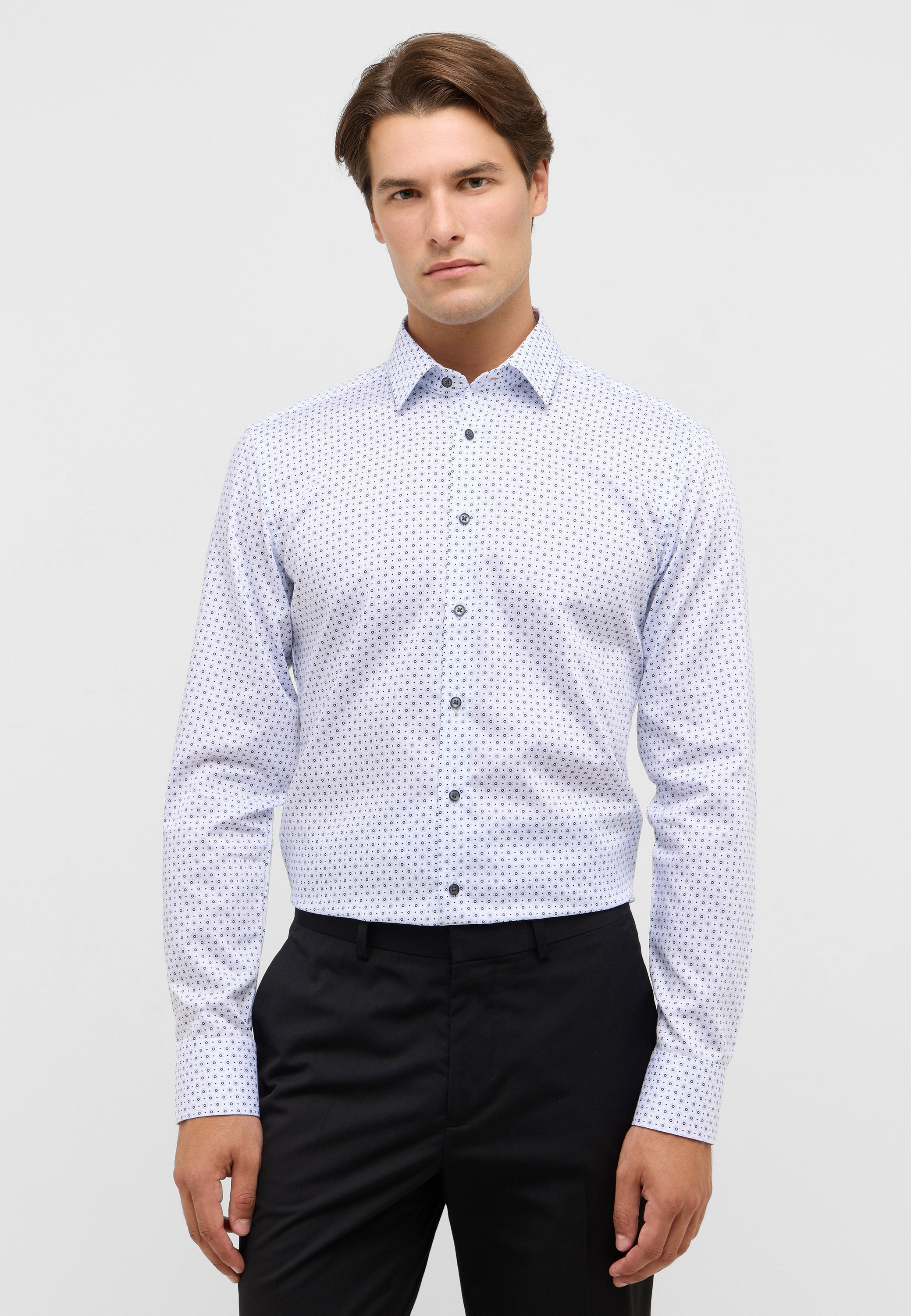 Eterna Langarmhemd »SLIM FIT« NON IRON (bügelfrei)